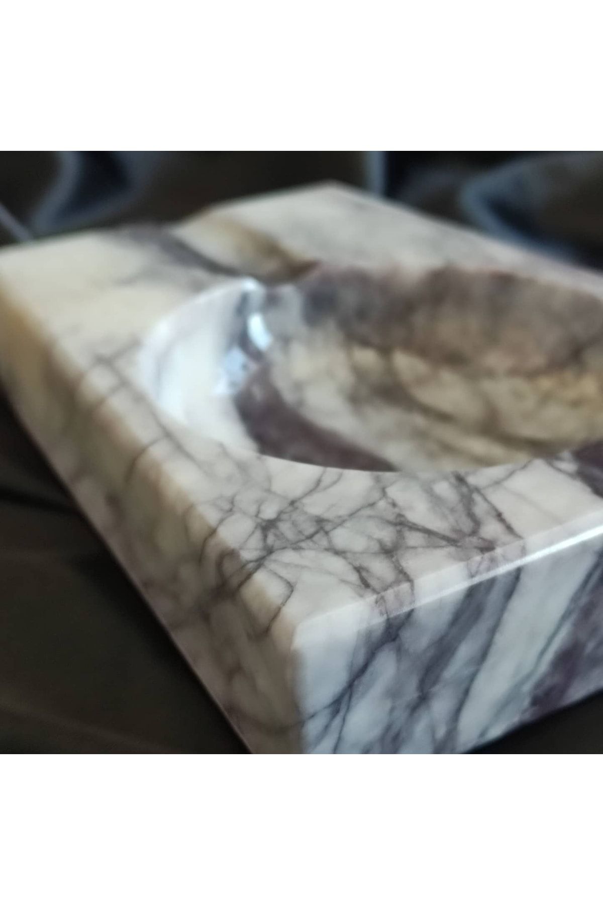 Marble Leylak Mermeri Puro Küllüğü Gerçek Mermerdir Tek Adet