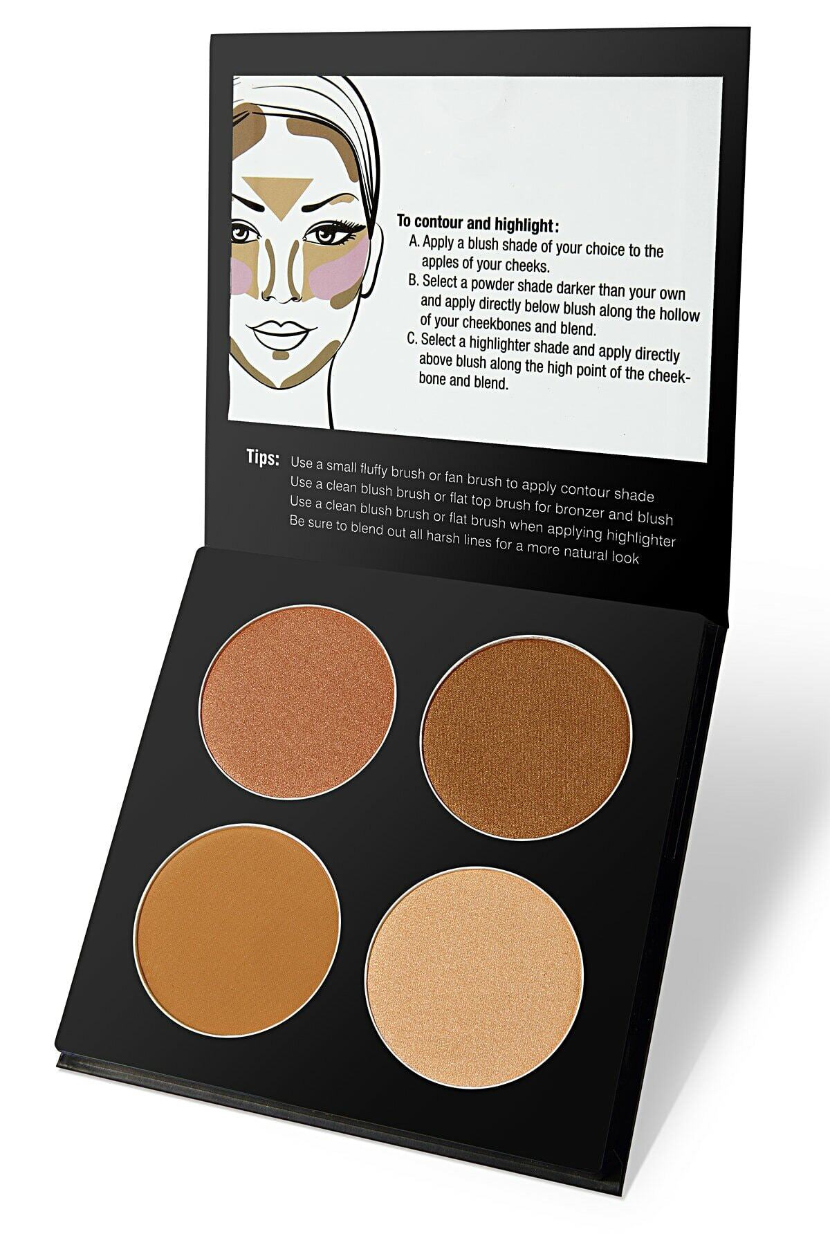 Galancy 4'lü Aydınlatıcı&kontür Paleti - Highlighter&contour Pro 4 Colors Palette 01 Light