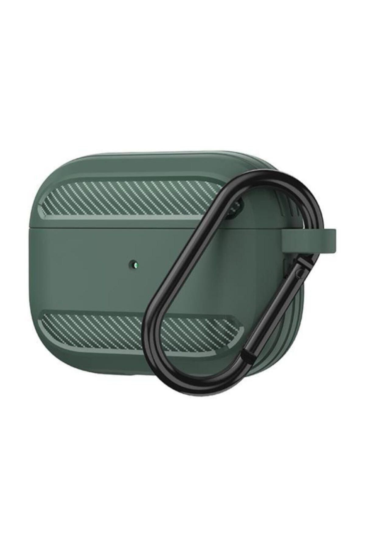 WIWU Airpods Pro Kılıf Karbon Zırh Şarj Kutu Koruyucu Kapak Yeşil - Wiwu Apc005