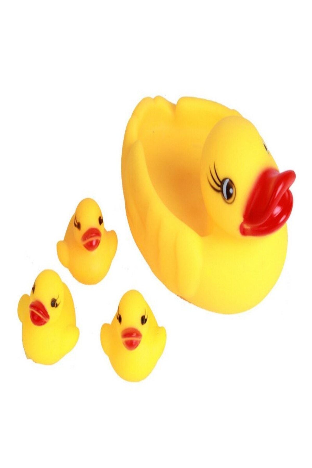 Ayver Yeni Doğan Bebek Banyo Oyuncağı Vinil Ördek Ailesi Banyo Oyuncağı Anne Yavruları