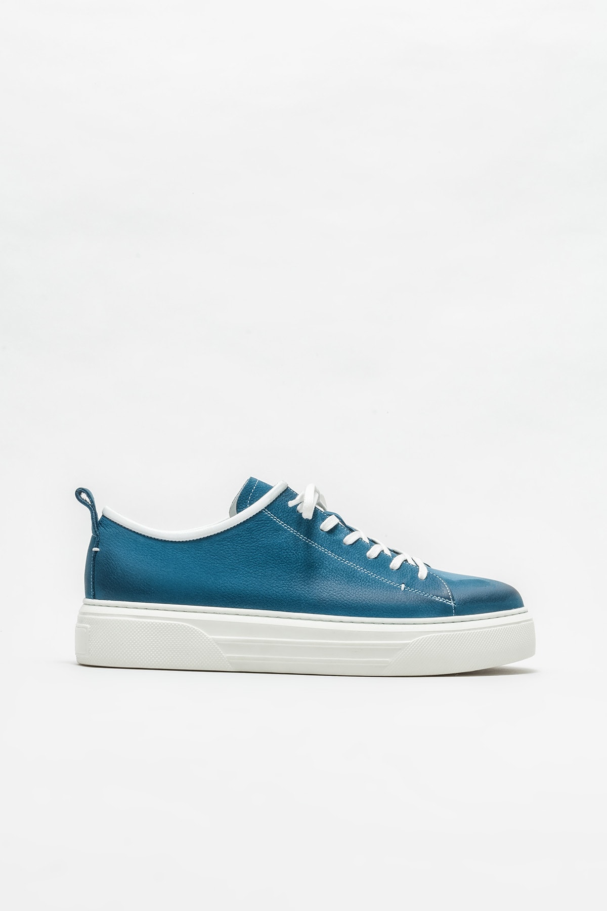 Elle Shoes Mavi Deri Erkek Günlük Ayakkabı
