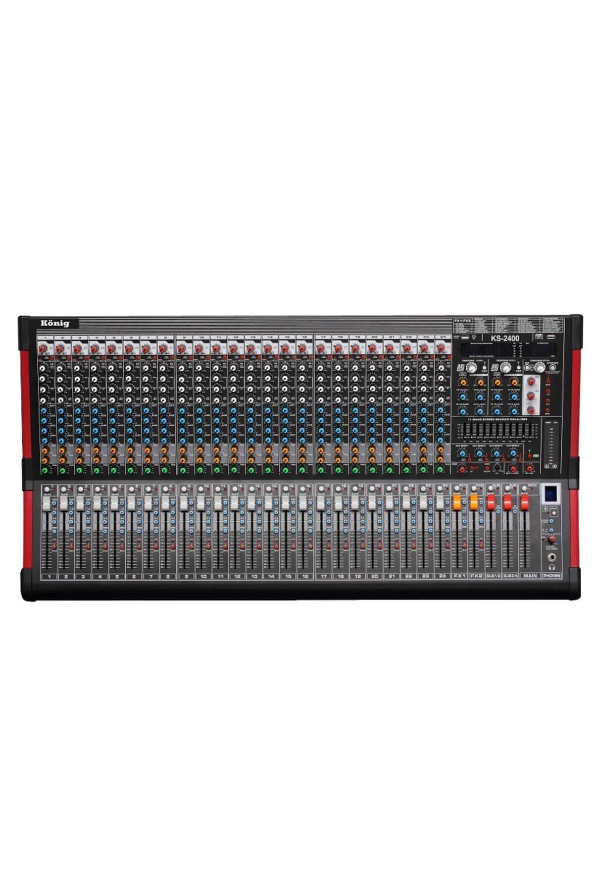 König Ks-2400 24 Kanal Deck Mikser Çift Efektli