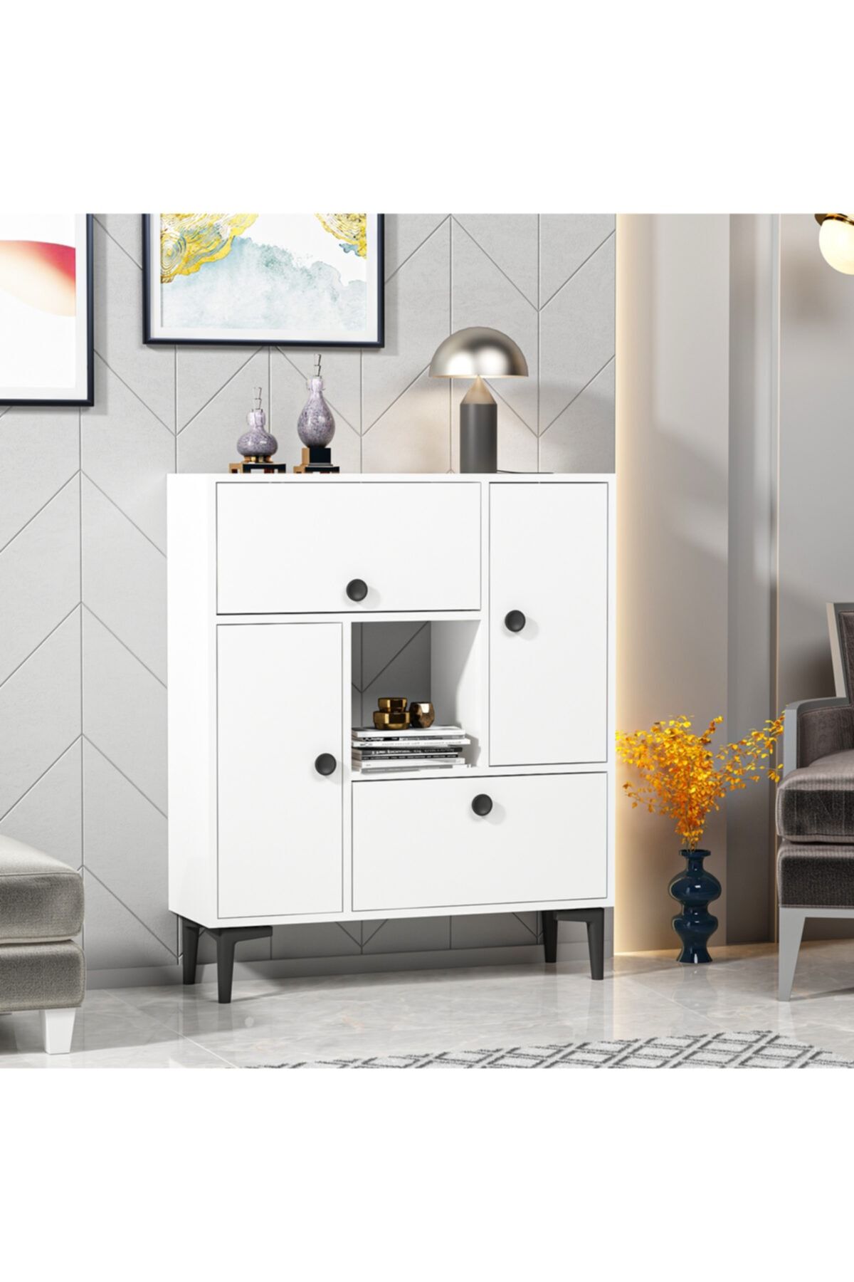DemonteDekor Sidelya Konsol Beyaz-beyaz