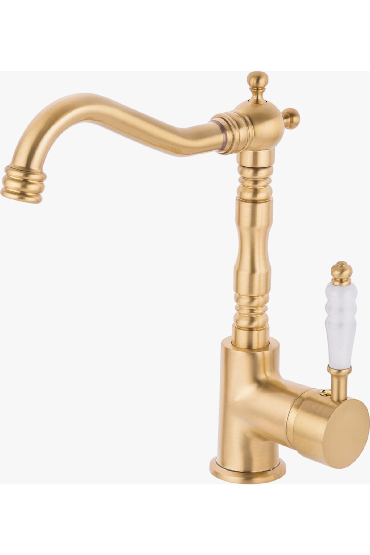 LPD LİDER Porselen Kollu Lavabo/evye Bataryası Mat Altın