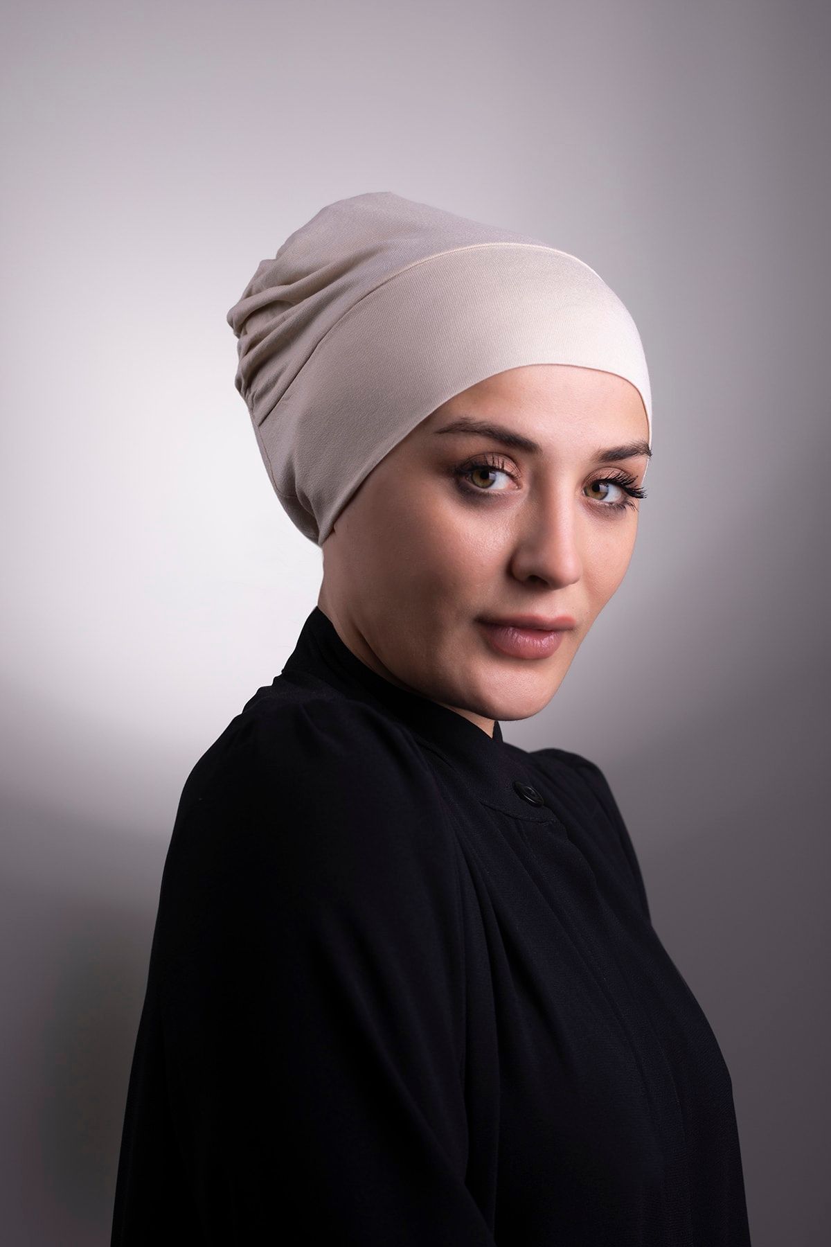 HALVEN Bej - Pratik Hazır Geçmeli İç Bone - Viskon Kumaş Dikişsiz - 3003