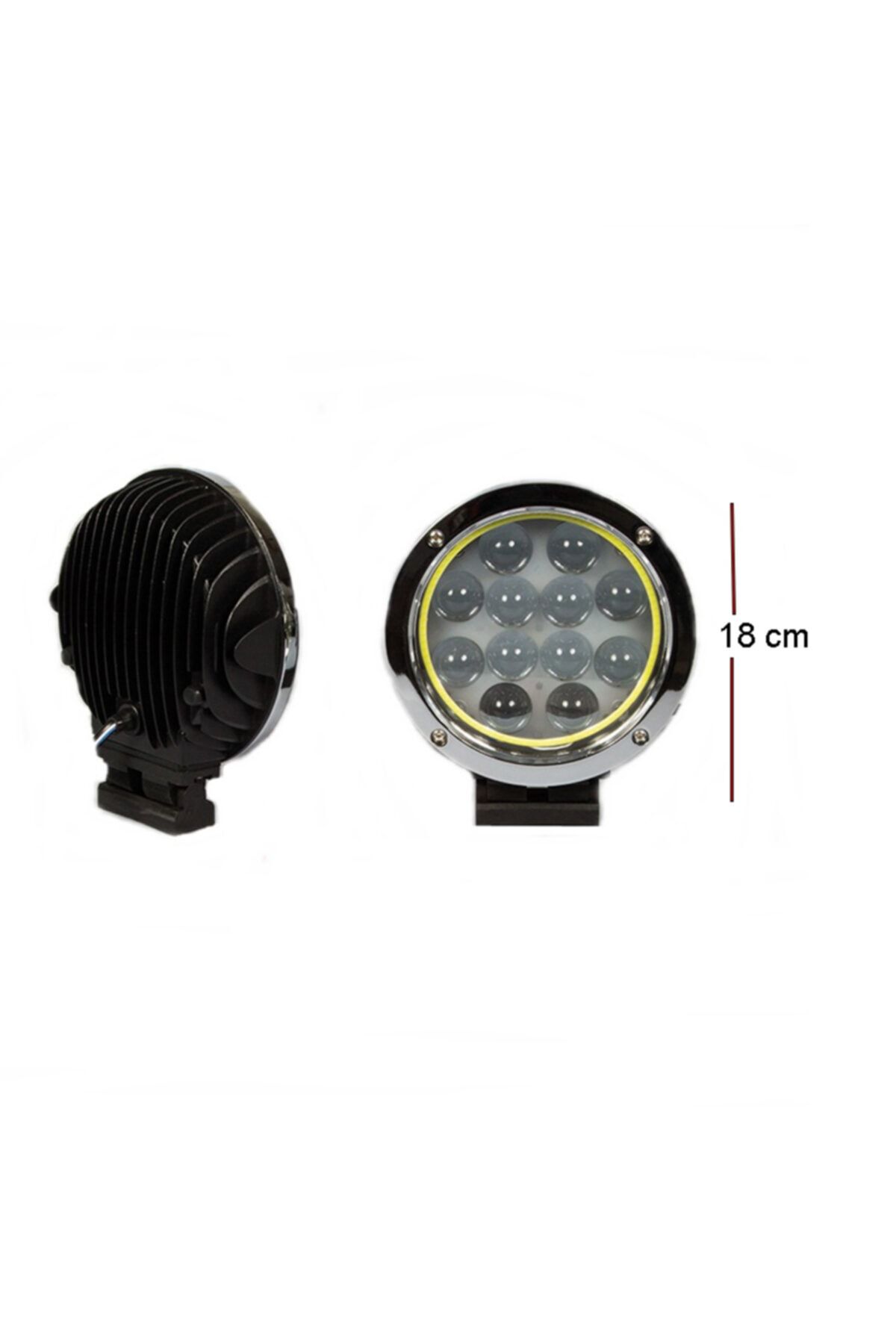 TEKNOCİTY Space Offroad Sis Lambası 12 Ledli 60w-12-24v Nikel-angel Takım