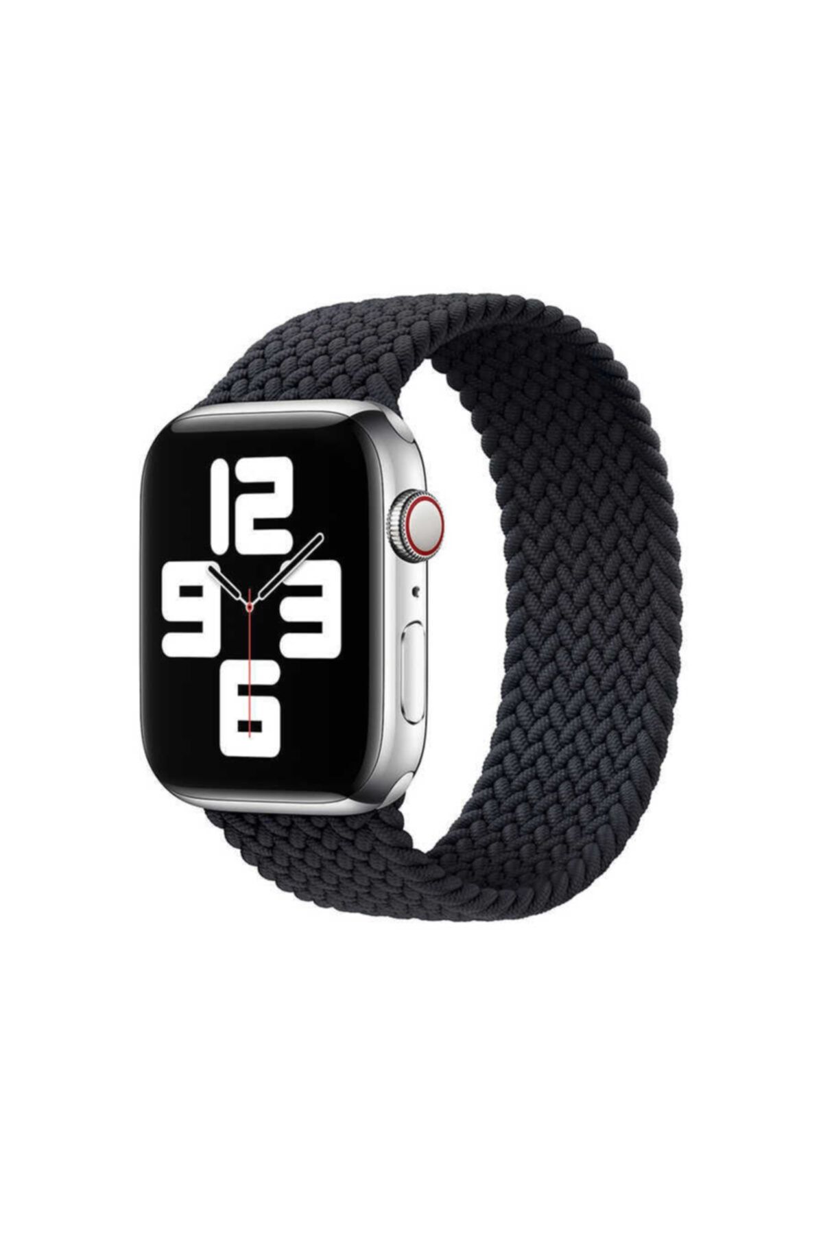 Apple Watch Seri 2/3/4/5/6/se 38mm Uyumlu Nezih Case Wiwu Braided Solo Loop Small Kordon Siyah