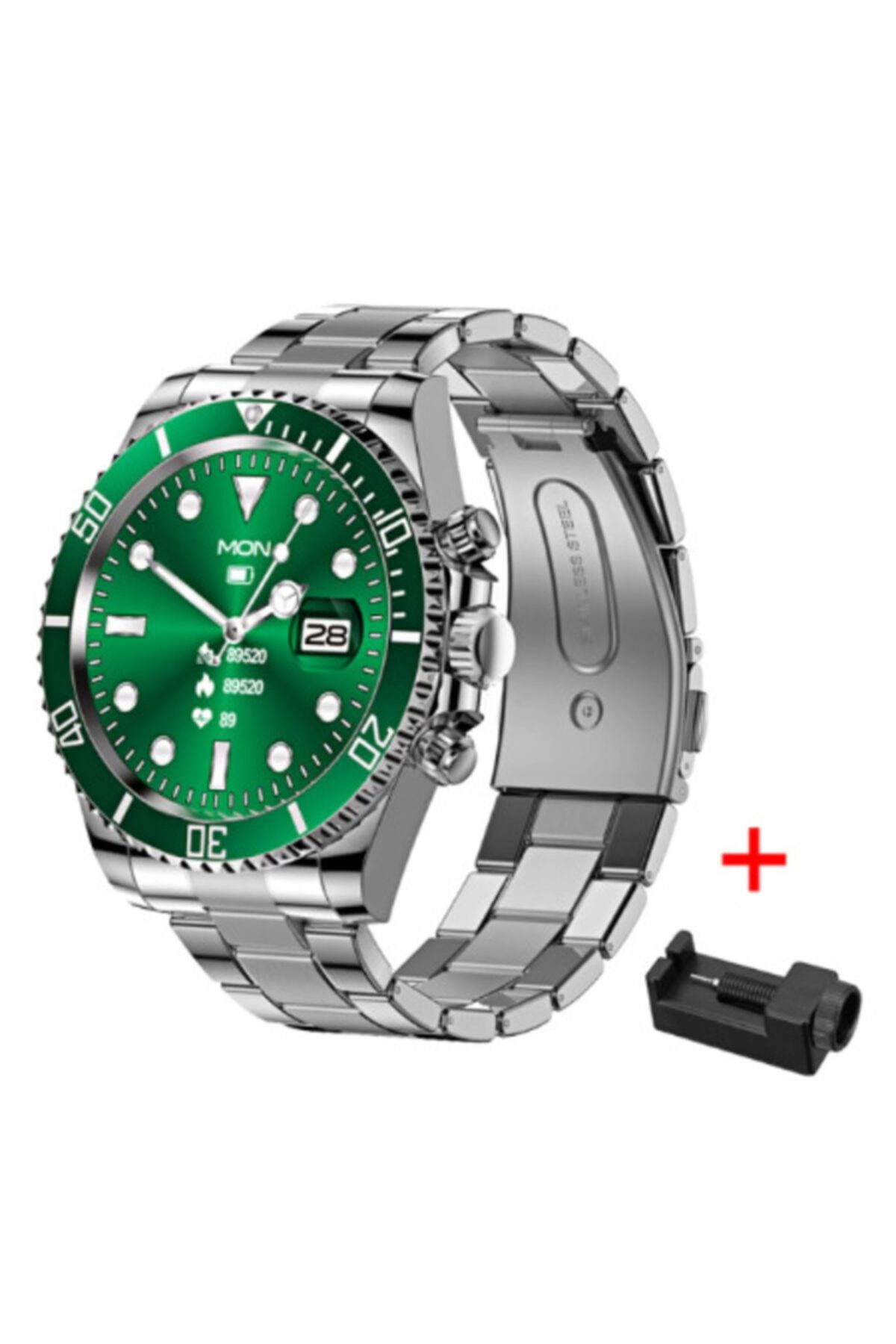Dynego Bluetooth Çelik Kasa Smartwatch Ios Android Uyumlu 2021 Lüks Saat