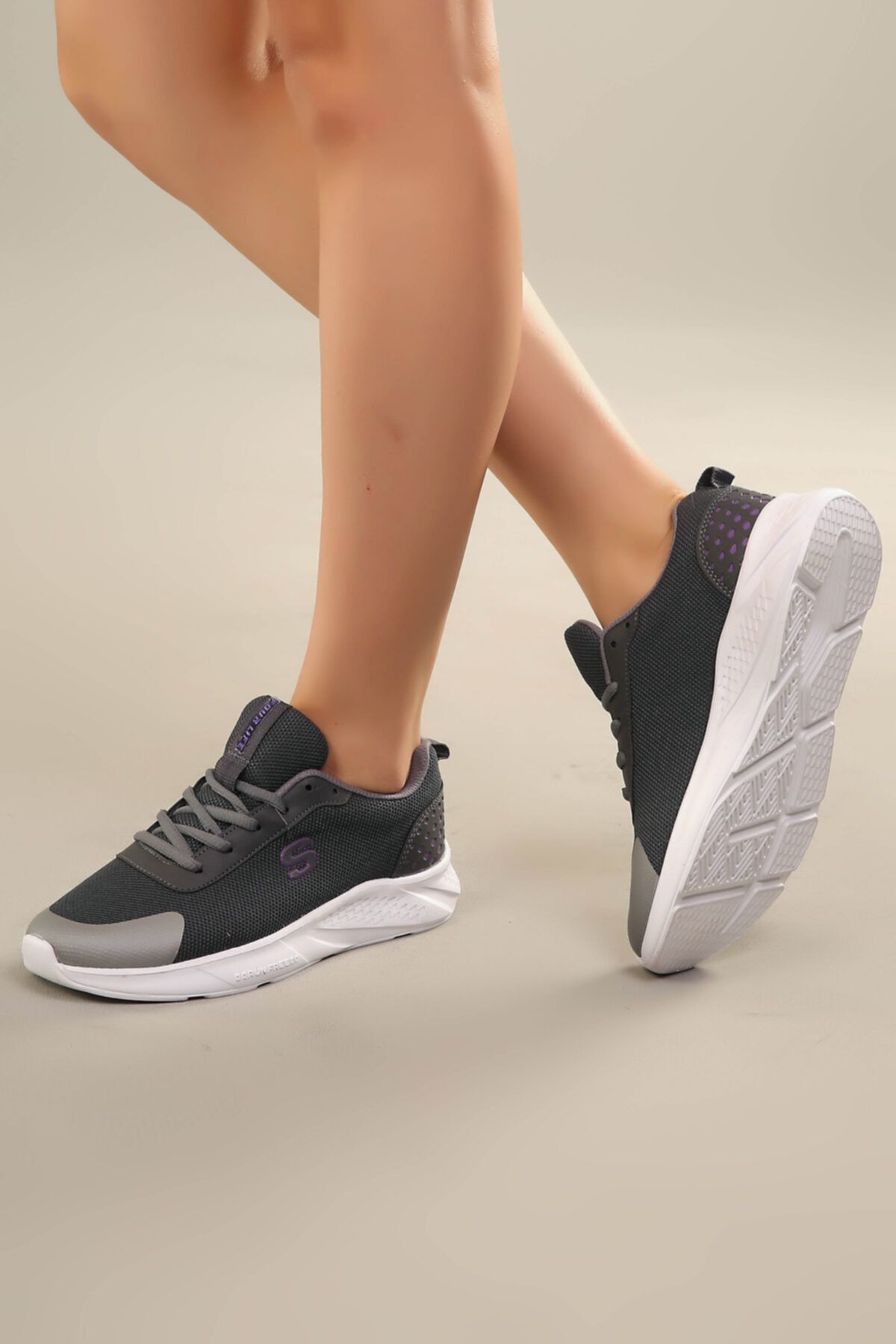 Özay ayakkabı Füme Mor Unisex Günlük Anatomik Taban Sneaker