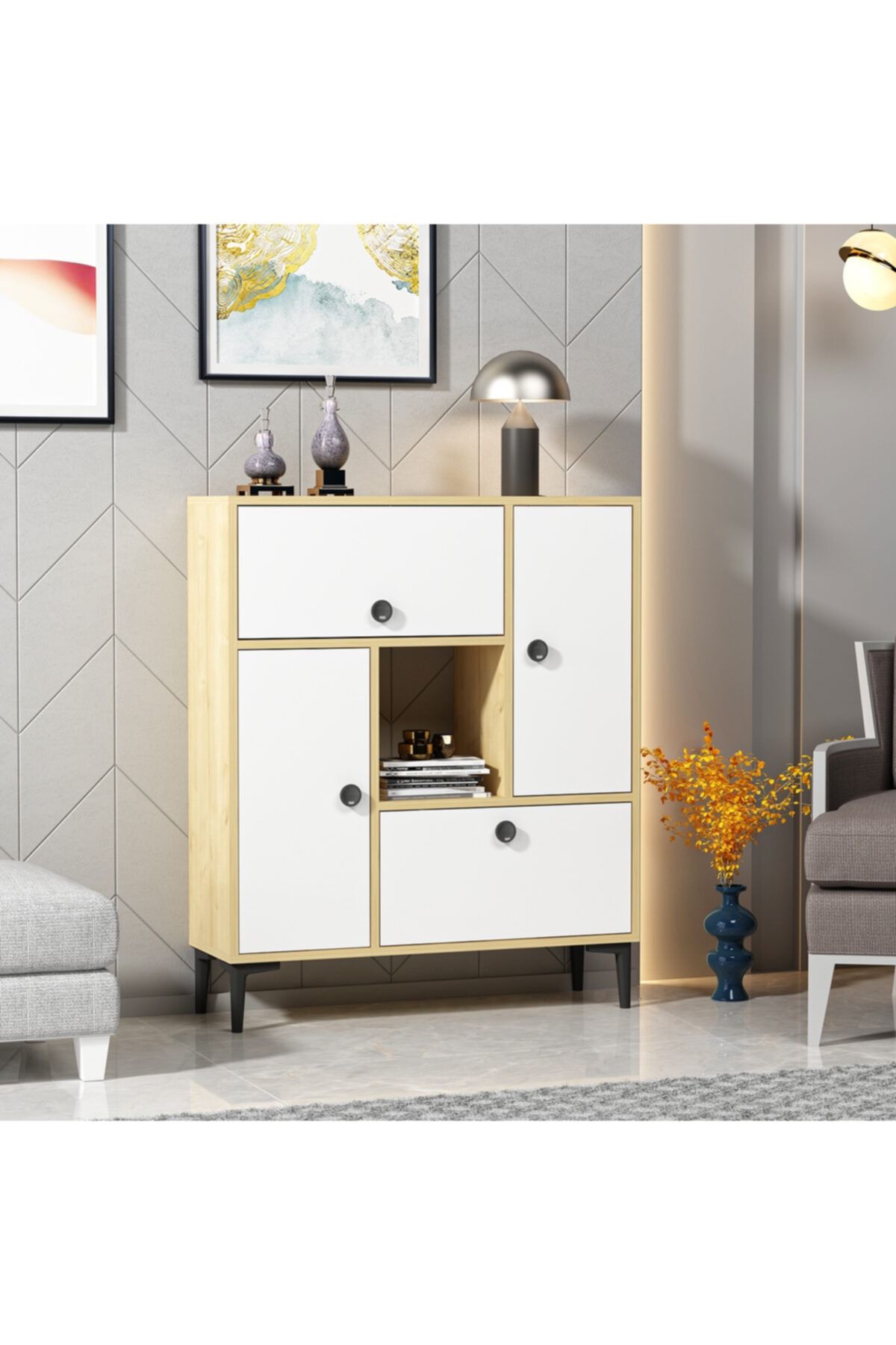 DemonteDekor Sidelya Konsol Safirmeşe-beyaz