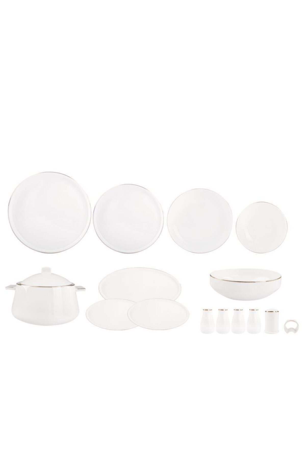 ROY KING Modern Altın 12 Kişilik 72 Parça Yemek Takımı