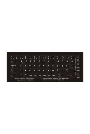 Türkçe Q Klavye Etiketi Laptop Pc Sticker Siyah Image 0