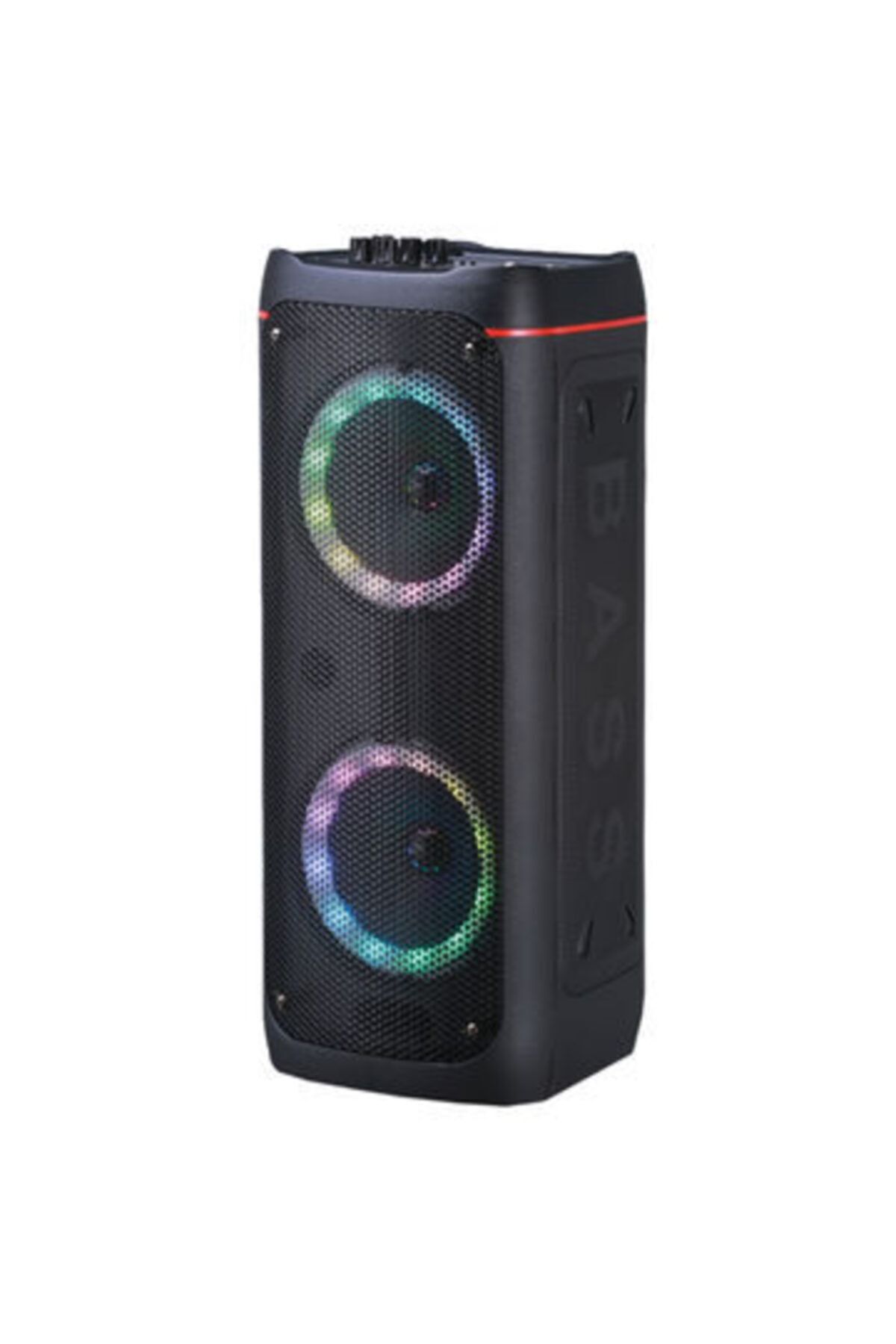 Butfulake Taşınabilir Bluetooth Extrabas Hoparlör, Işıklı Karaoke Ses Sistemi, Mikrofon