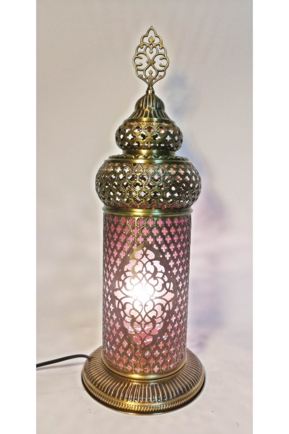 the istanbul lamp Osmanlı Dekoratif Sarı Pirinç Masa Lambası O1211lyn