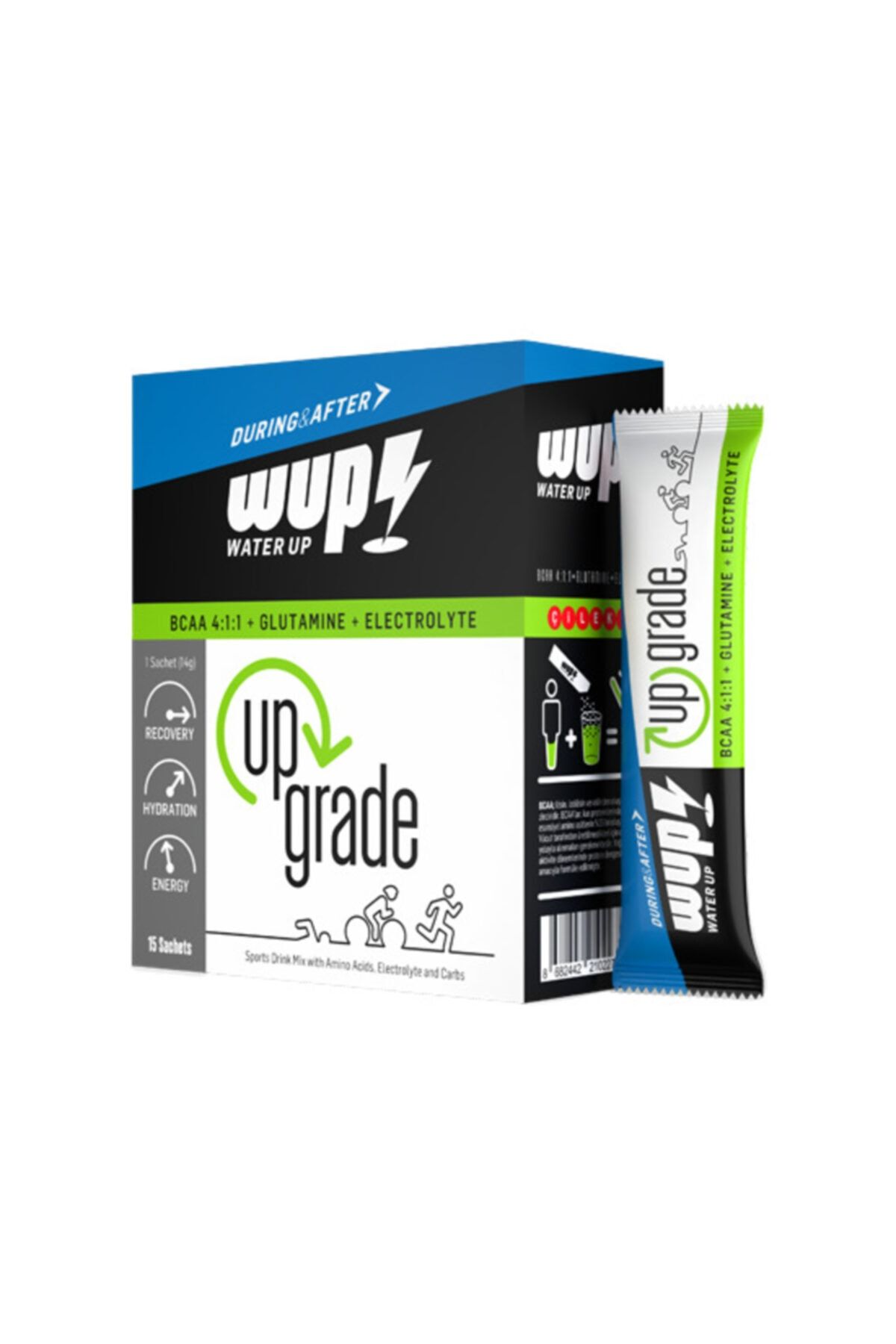 Water Up Wup Upgrade Toz Sporcu Besini Bcaa Glutamin Karbonhidrat Elektrolit 15 Porsiyon