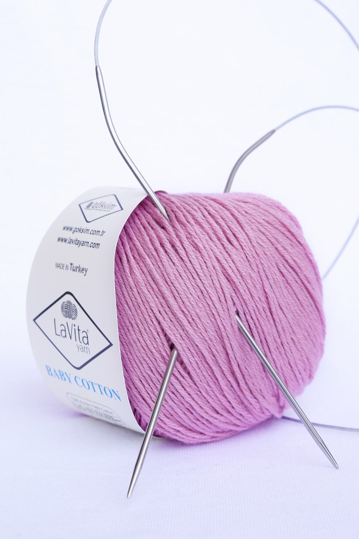 LaVita Yarn Baby Cotton Amigurumi, Punch, El Örgü Ipligi, Taka Yarn (SOLUK LİLA-5102)