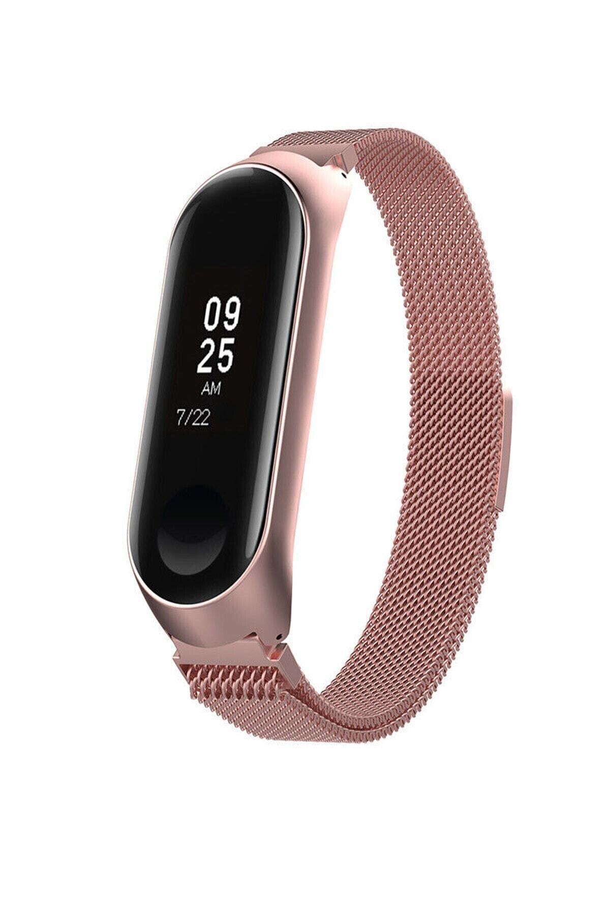 TahTicMer Xiaomi Mi Band 4 Metal Kayış Hasır Kordon