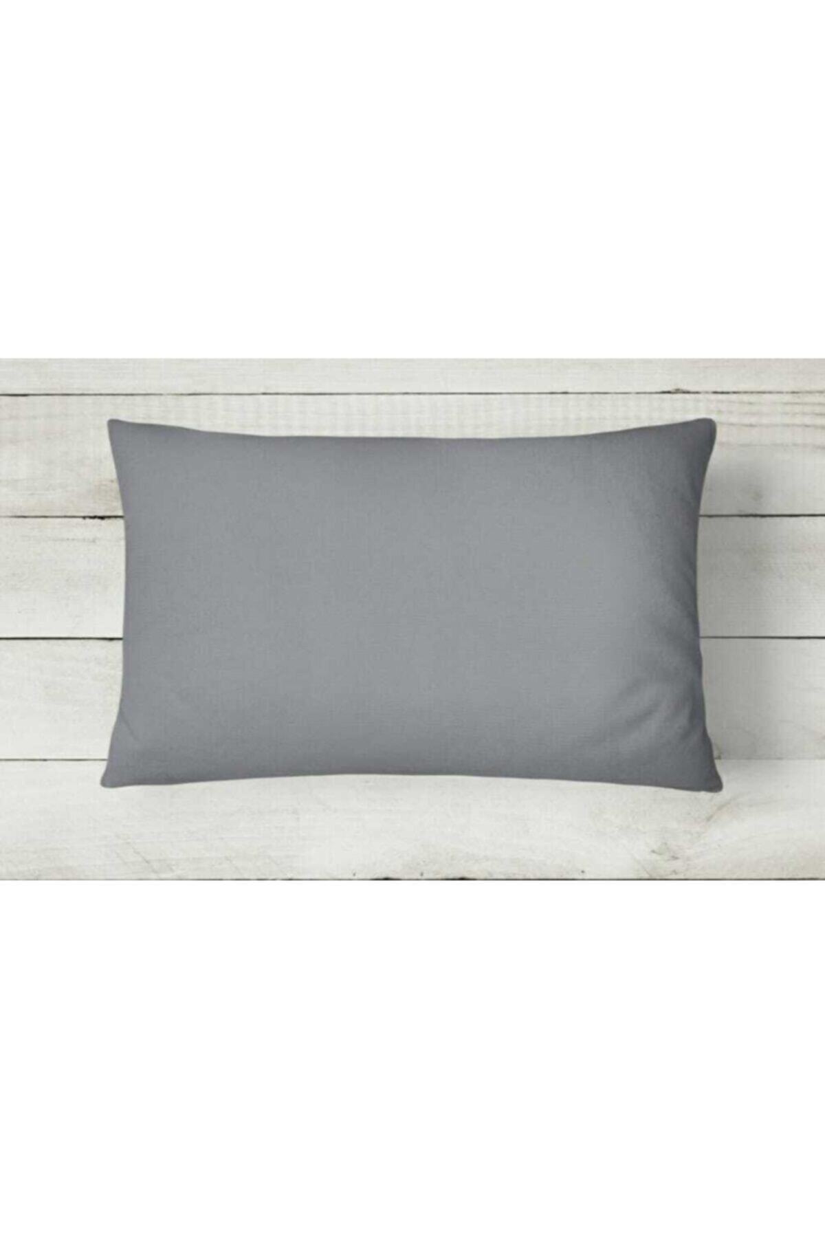 zambaktekstil 40x60 Koyu Gri Yastık Kılıfı 2 Adet %100 Pamuklu