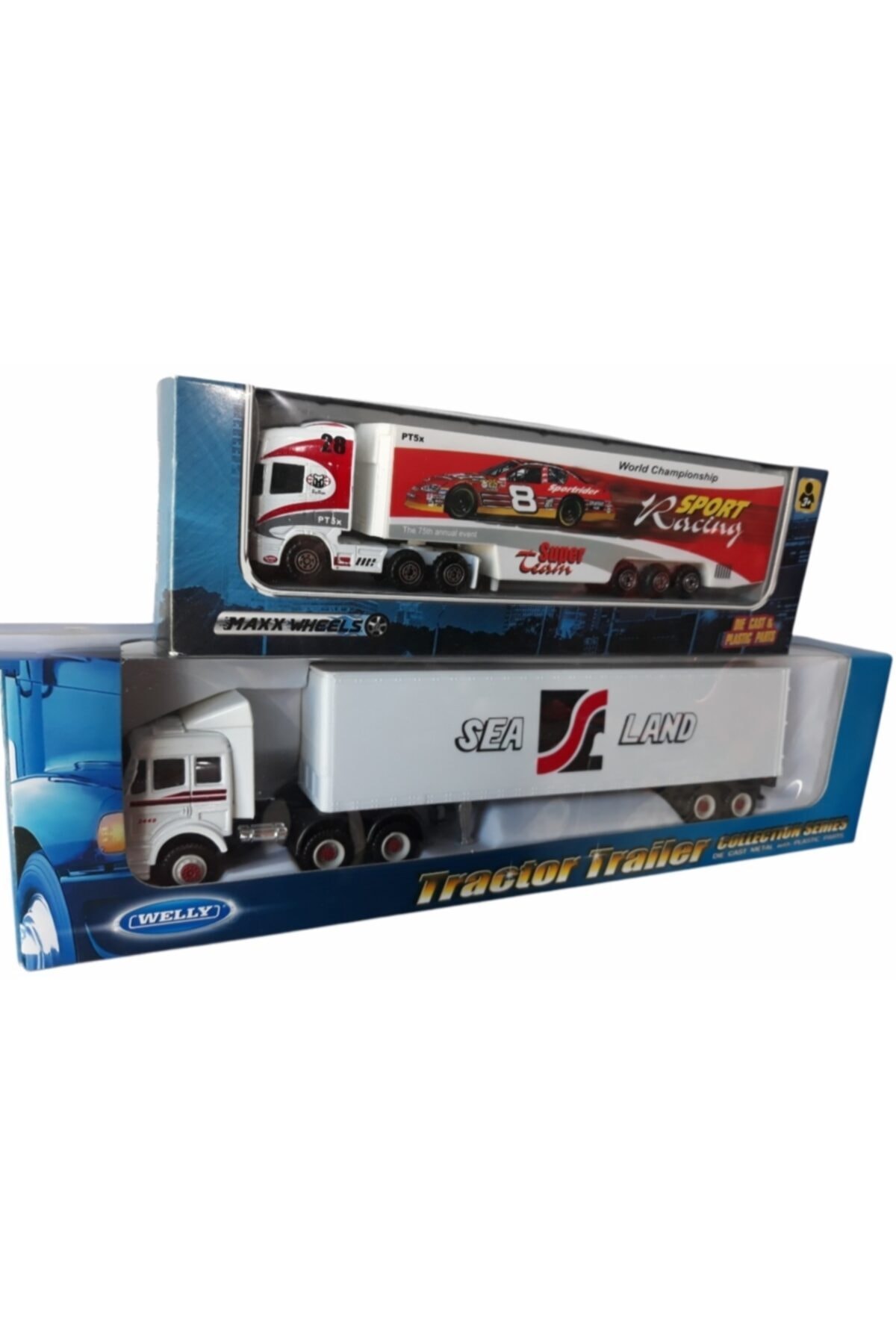 WELLY Mercedes Benz Diecast Metal Kapağı Açılır Tır Orjinal 2 Adet Birden
