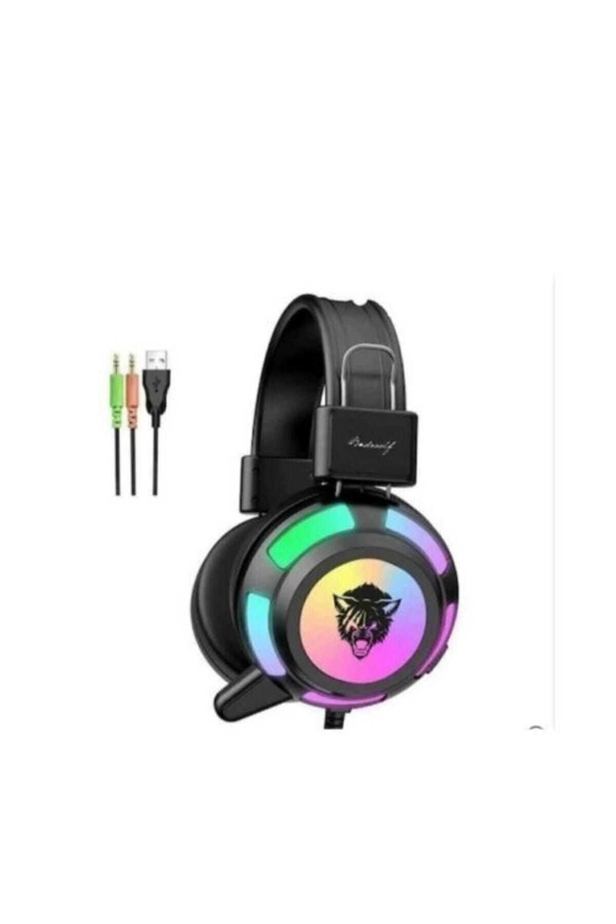 Teknoloji Gelsin Profesyonel Oyuncu Kulaklığı Işıklı Rgb Kulak Üstü Mikrofonlu Kablolu Gaming Tg-v8/15