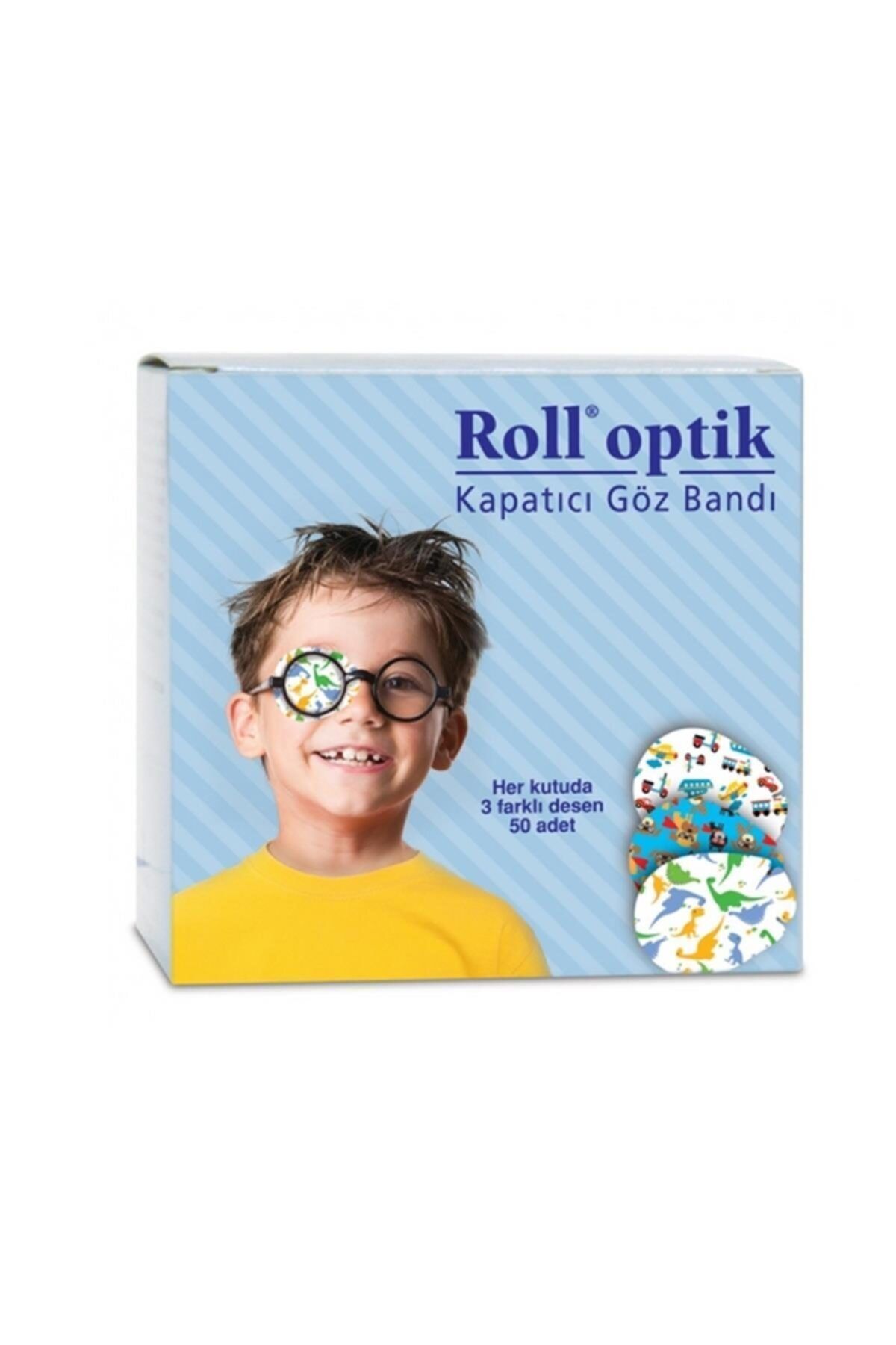 KURTSAN MEDİKAL Roll Optik Kapatıcı Desenli Çoçuk Göz Bandı 50 Li