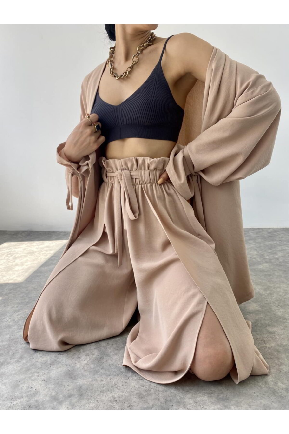 MAİ COLLECTİON Kenshin Ayrobin Takım Bej