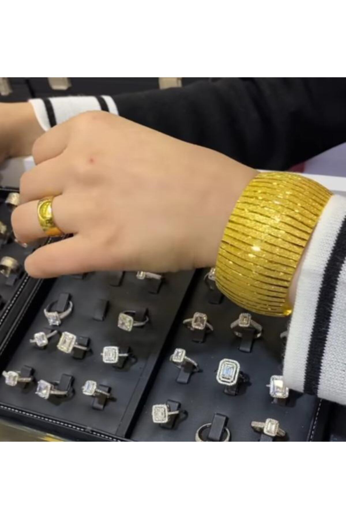 barış gold altın kaplama 22 Ayar Altın Kaplama Kadın 4 Cm Eninde Bilezik