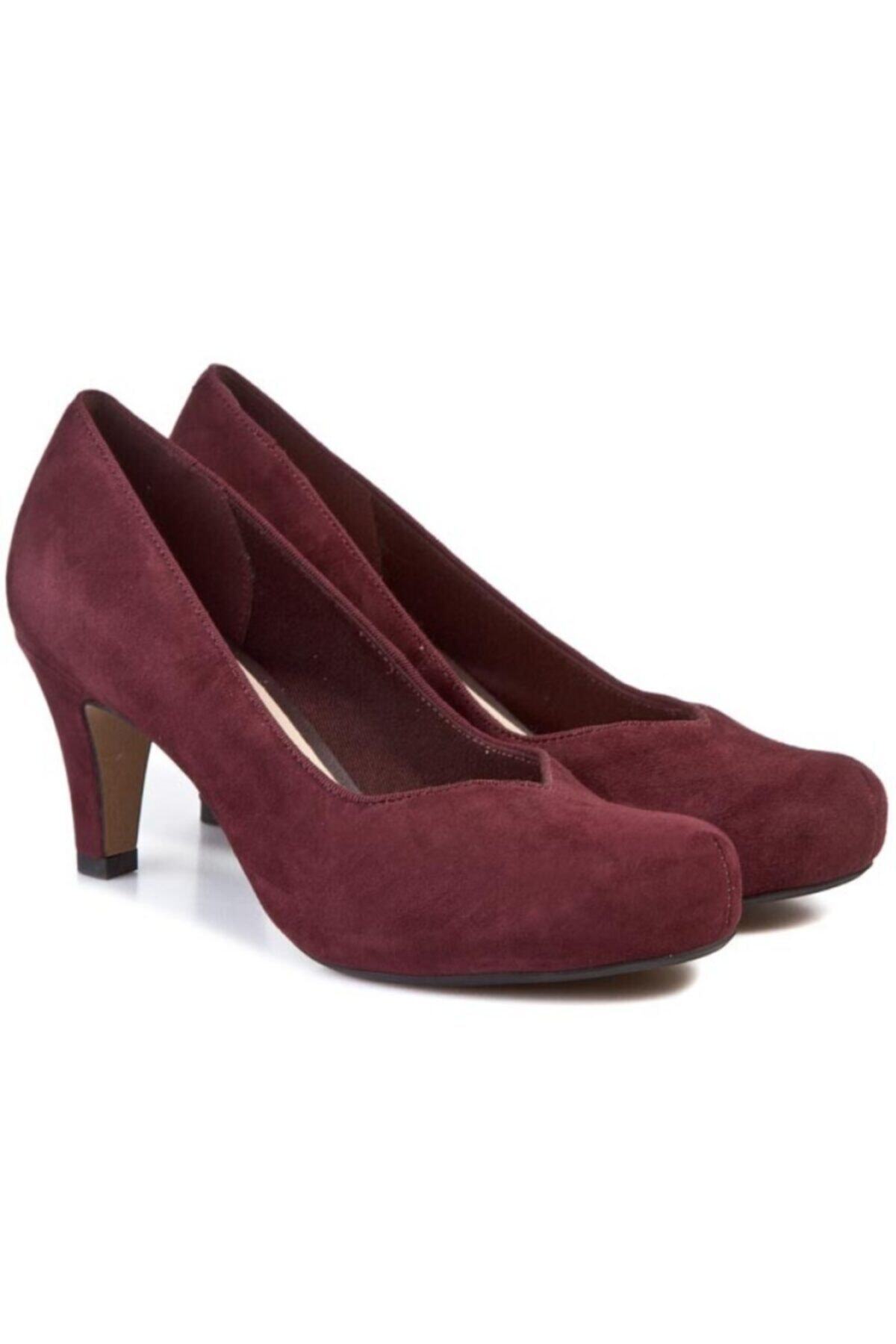 CLARKS Kadın Bordo Doğal Nubuk Topuk 7,5 cm Şık Ve Rahat Ayakkabı Ürün Adı Chorus Voice