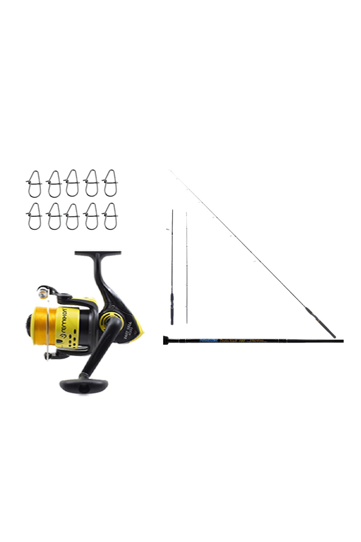 Remixon Yeni Spin Set Double Black Fast Sell Yellow Klips 180cm 20-40gr