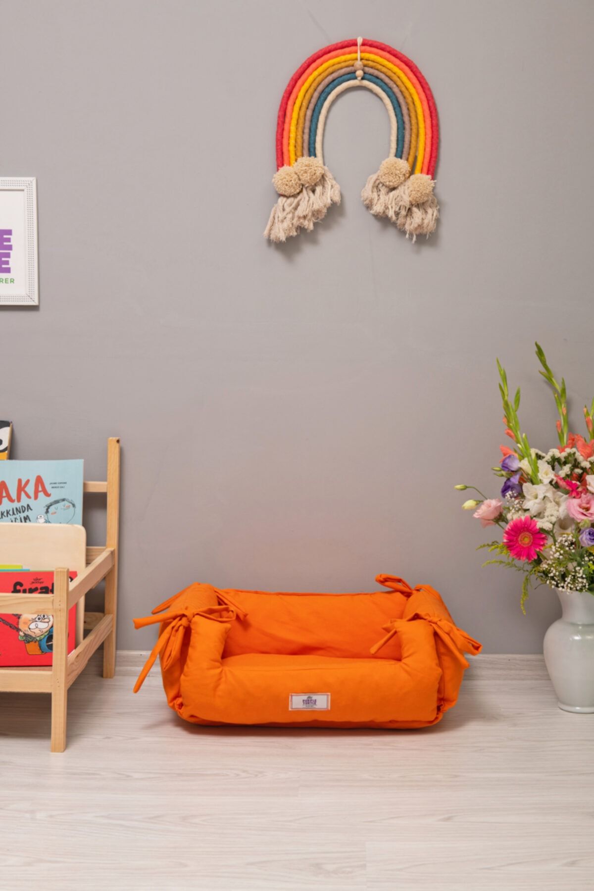 Purple Turtle Textile Kedi Ve Köpek Yatağı - Su Geçirmez, Çift Taraf / Turuncu