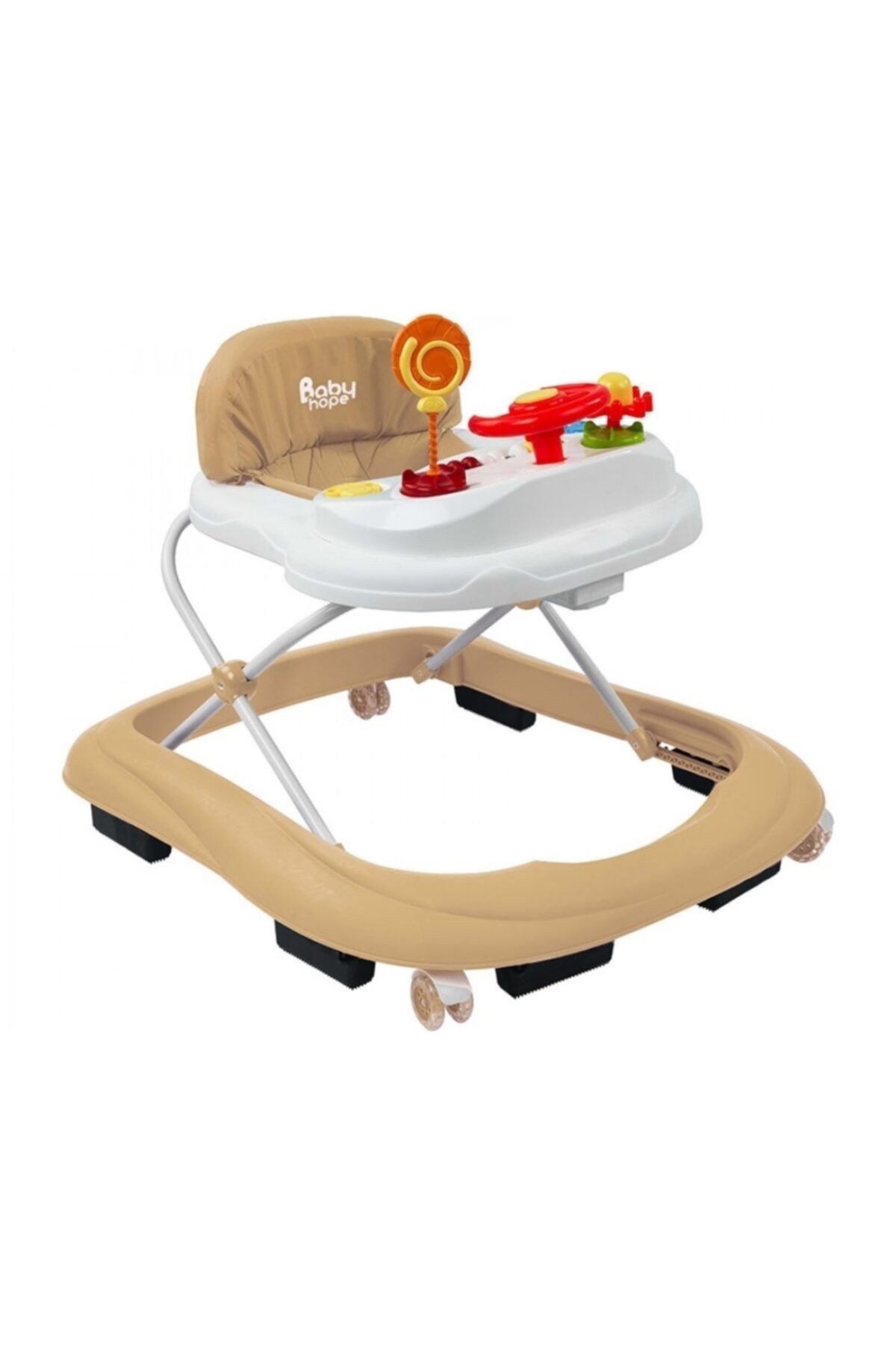 BabyHope Yılın Ilk Fırsatları - 217 Lüks Oyuncaklı Yürüteç Kahve - ™ Beyaz At®