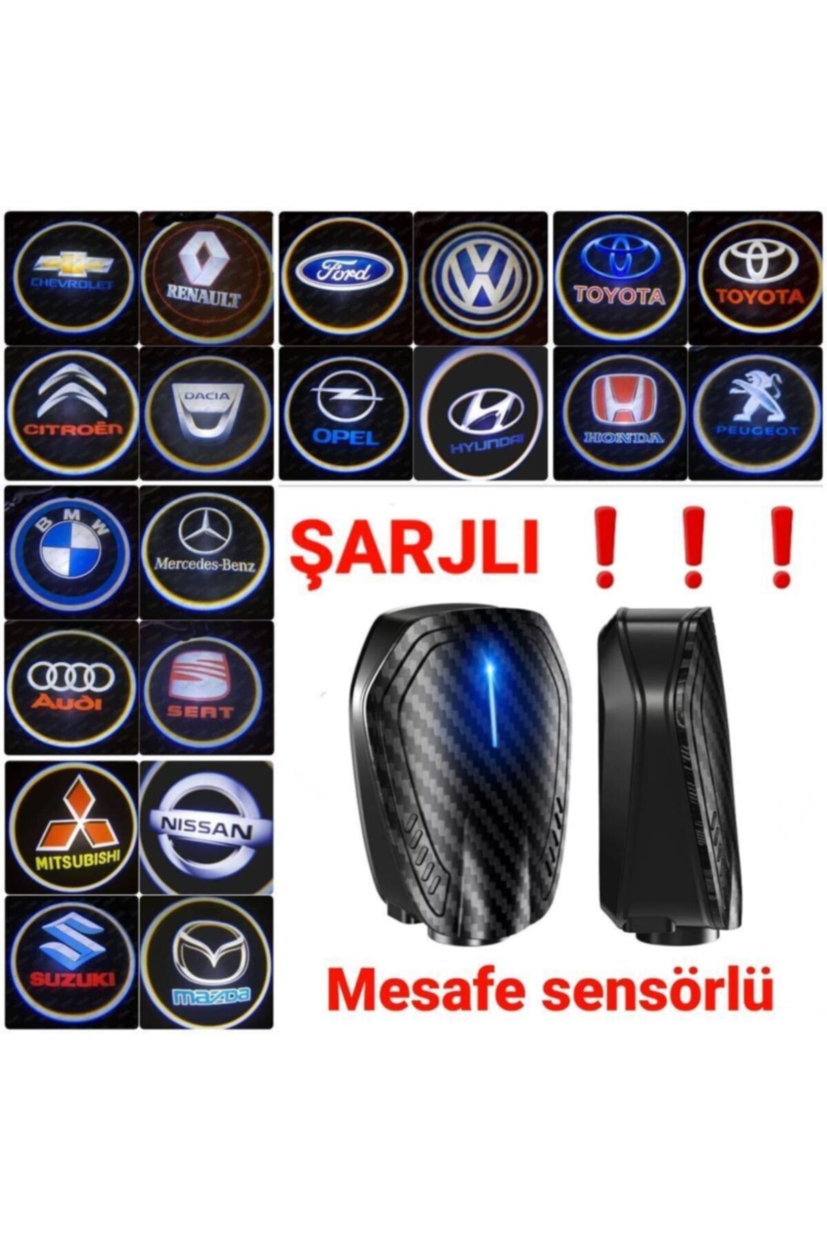 10oto Ankaragücü Şarjlı Mesafe Sensörlü Kapı Altı Logo Yapıştırmalı