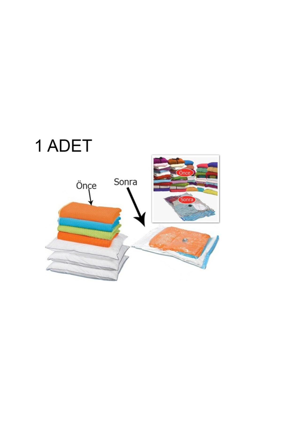 EminHome 1 Adet Vakumlu Hurç 80x100 Cm