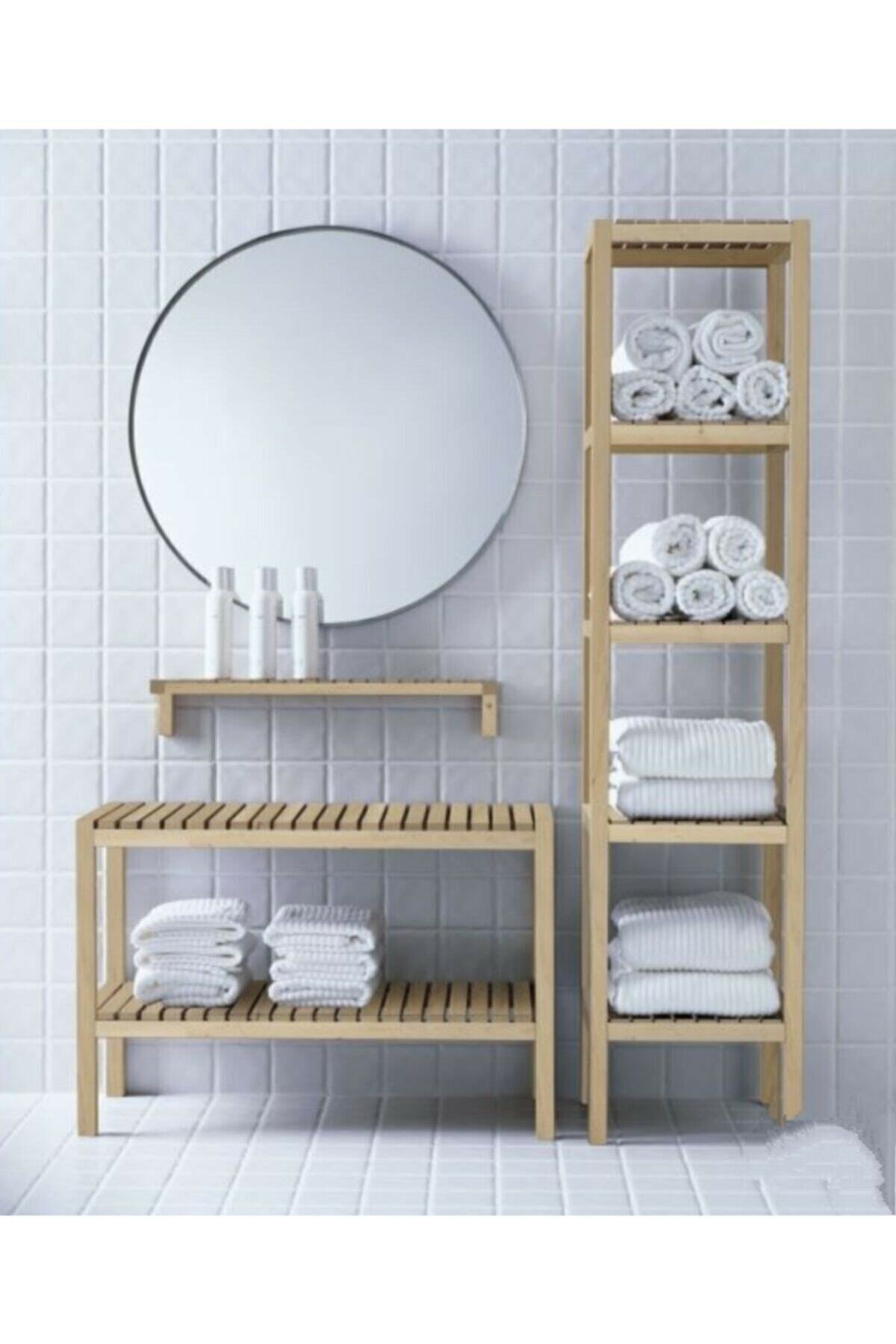 KARAKALEM Ahşap Banyo Seti 3lü