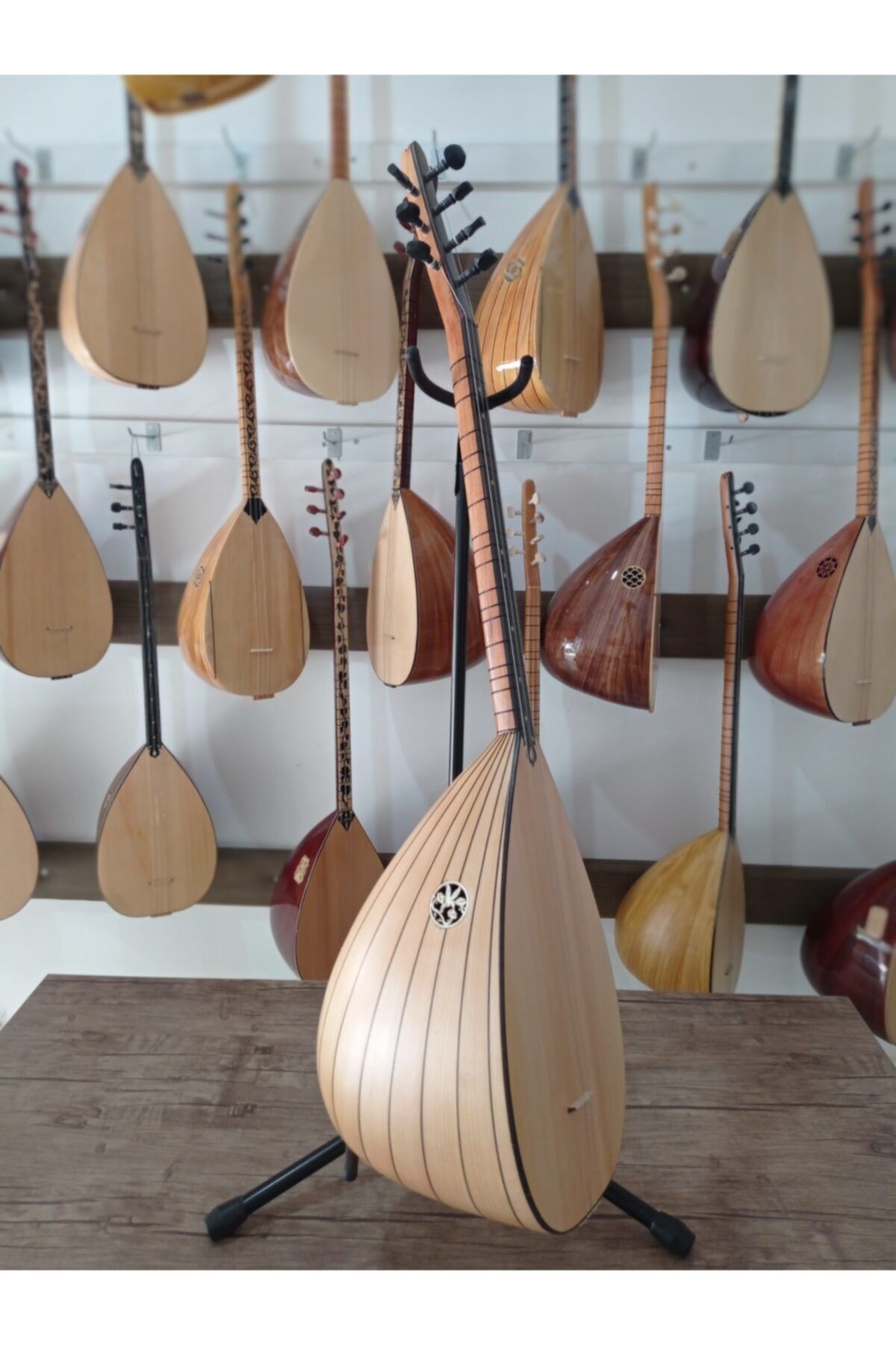 LADOMİ Profesyonel Kısa Sap Bağlama Saz, Kılıf, Yedek Tel Ve Mızrap L111