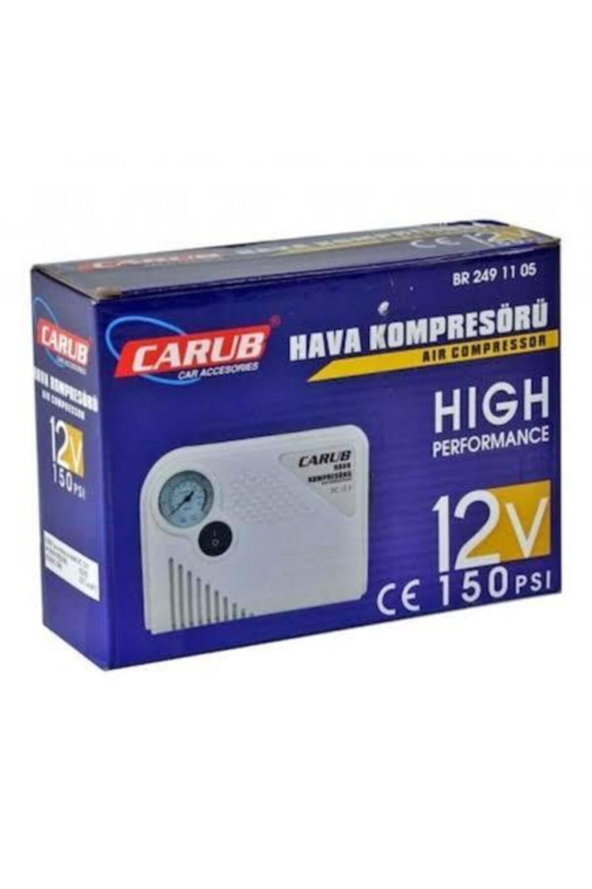Carub Mini Araç Hava Kompresörü 12v 150 Psi Yassı Mini