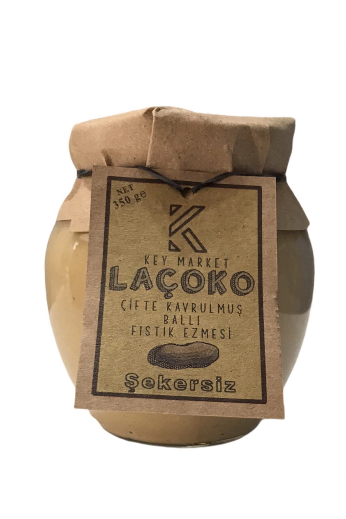 KEY Market Laçoko Çifte Kavrulmuş Ballı Fıstık Ezmesi 350 Gr