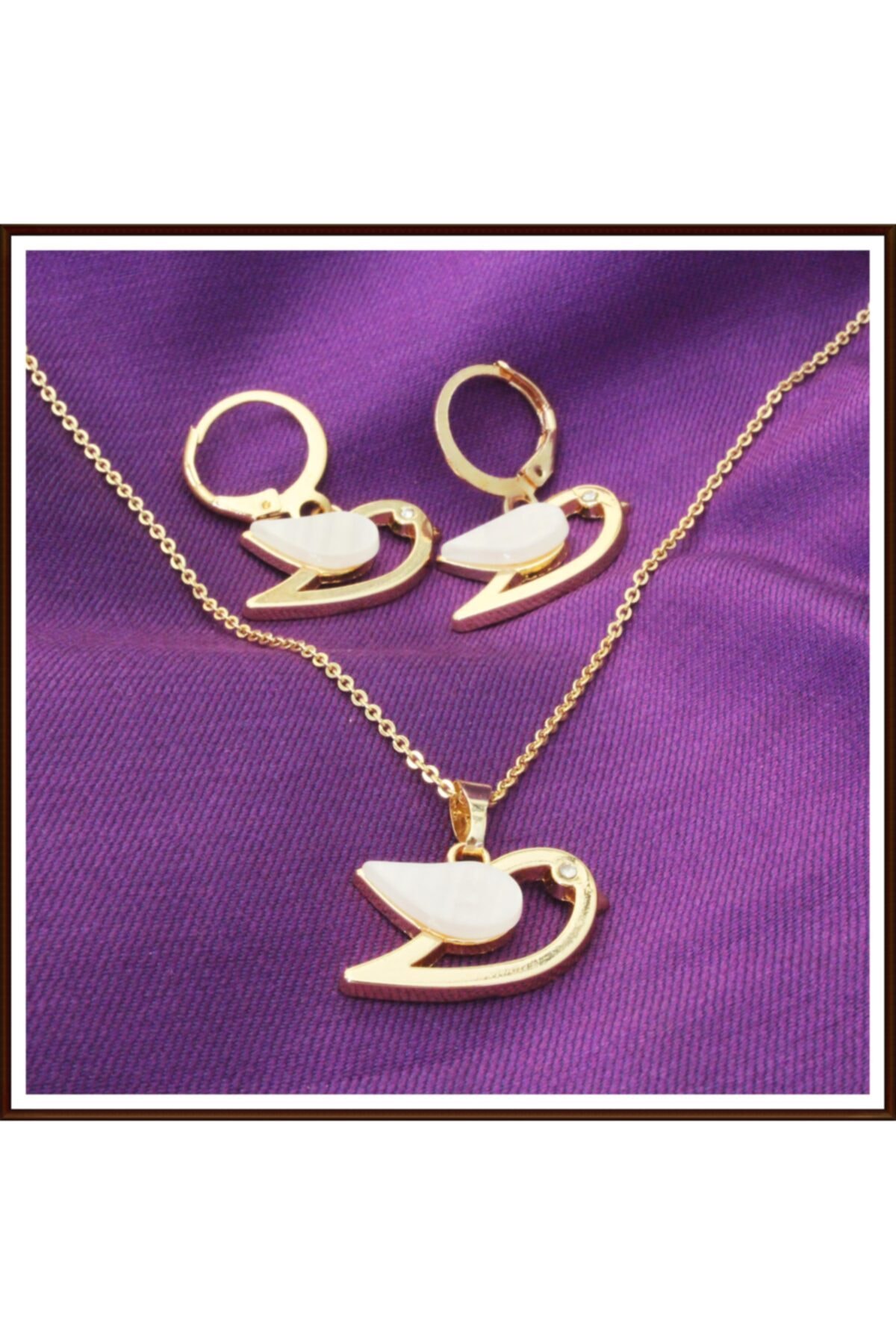 hediye delisi Sedef Kolye Ve Küpe Takımı