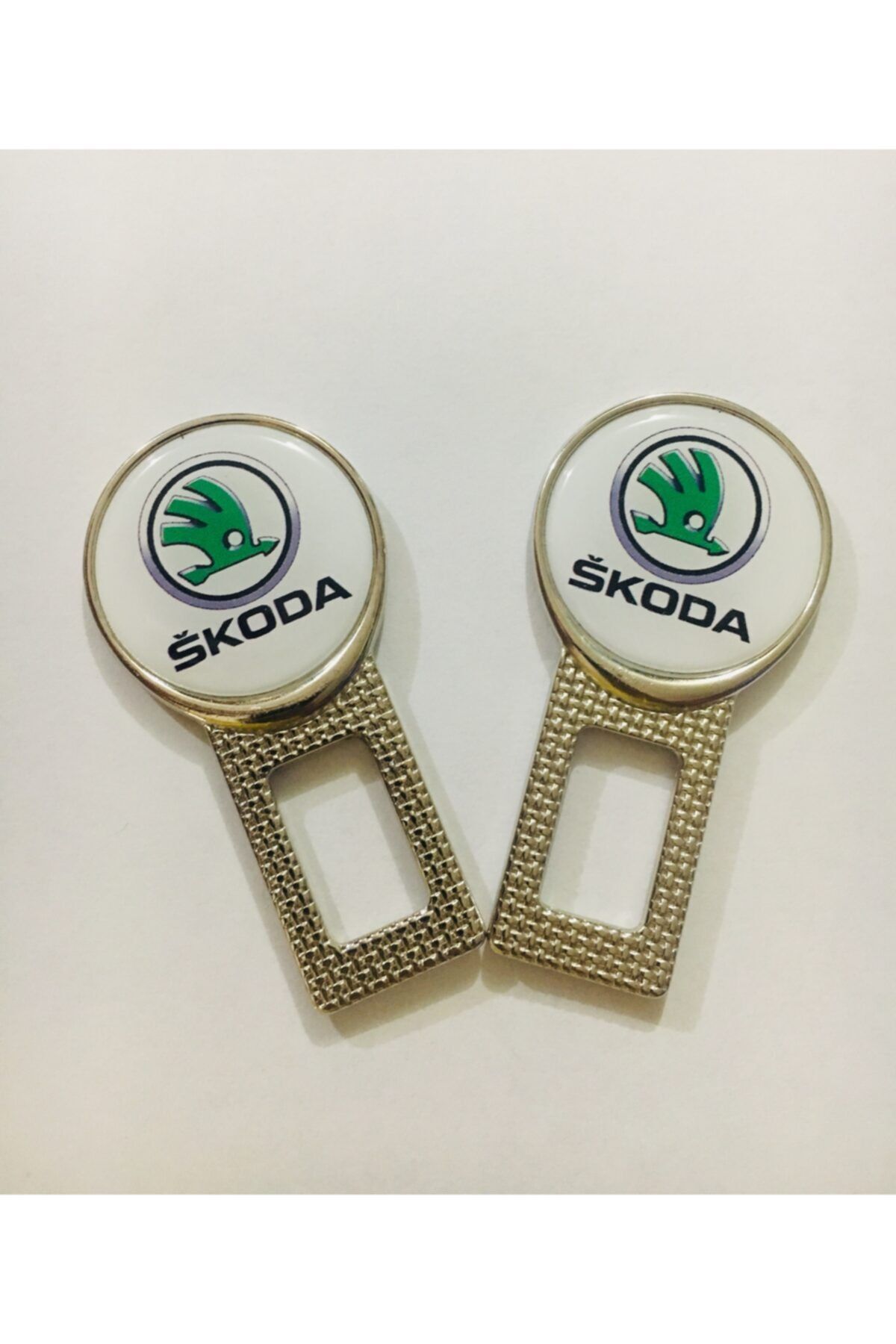 Fabrikasyon Skoda Logolu Araç Kmr Ikaz Susturucusu 2 Adet Metal