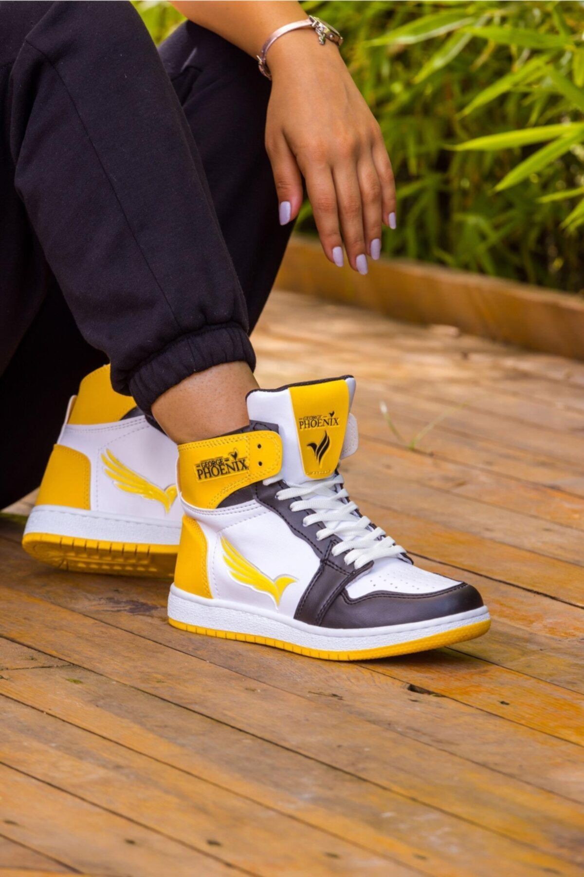George Phoenix Highstep Mid Sarı Siyah Unisex Sneaker