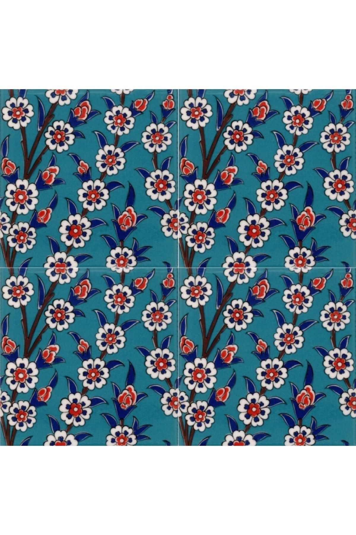 Kütahya Çini Yapı Tasarım Ac60t 20x20 Cm 4 Adet Çini Karo