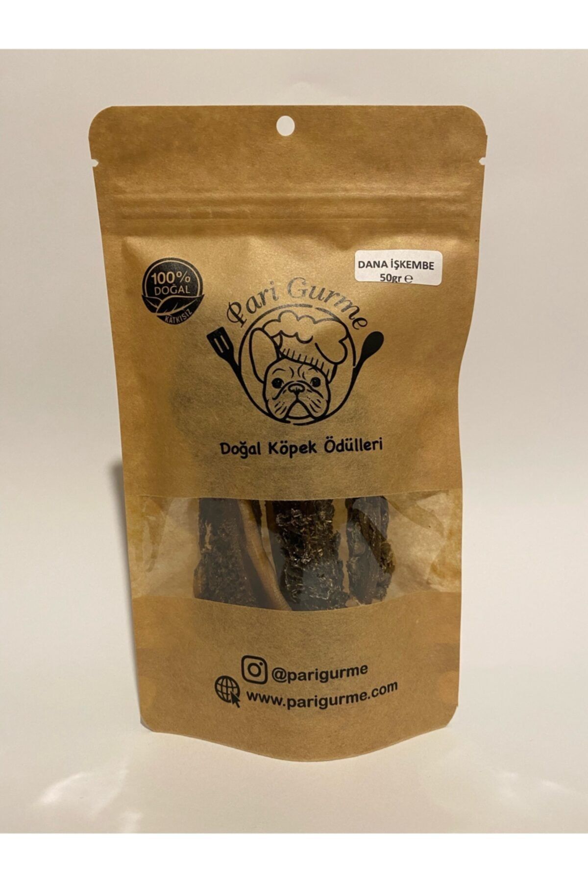 Pari Gurme Dana Işkembe Köpek Ödülü Doğal Naturel Barf 50gr Kurutulmuş