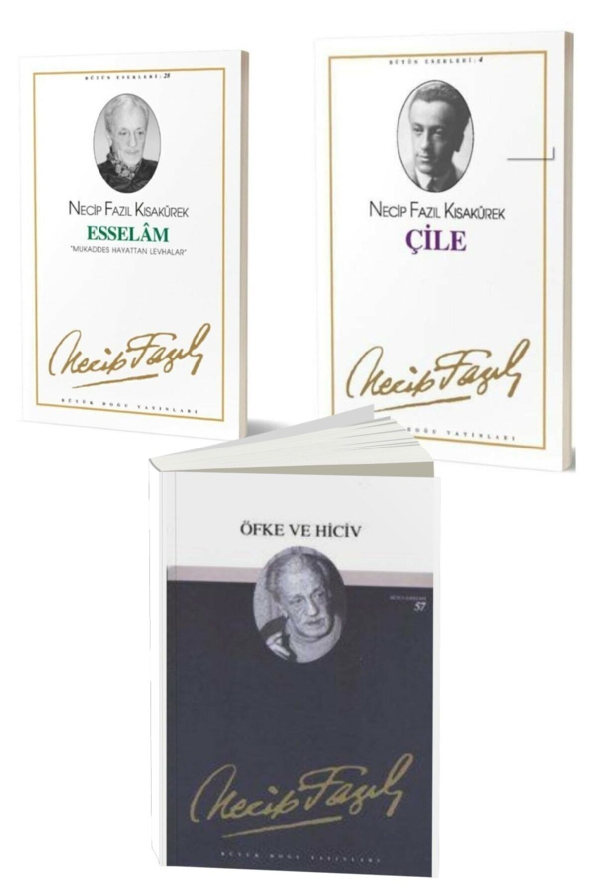 Büyük Doğu Yayınları Necip Fazılkısakürek In 3 Şiir Kitabı Set - Çile - Esselam - Öfke Ve Hiciv