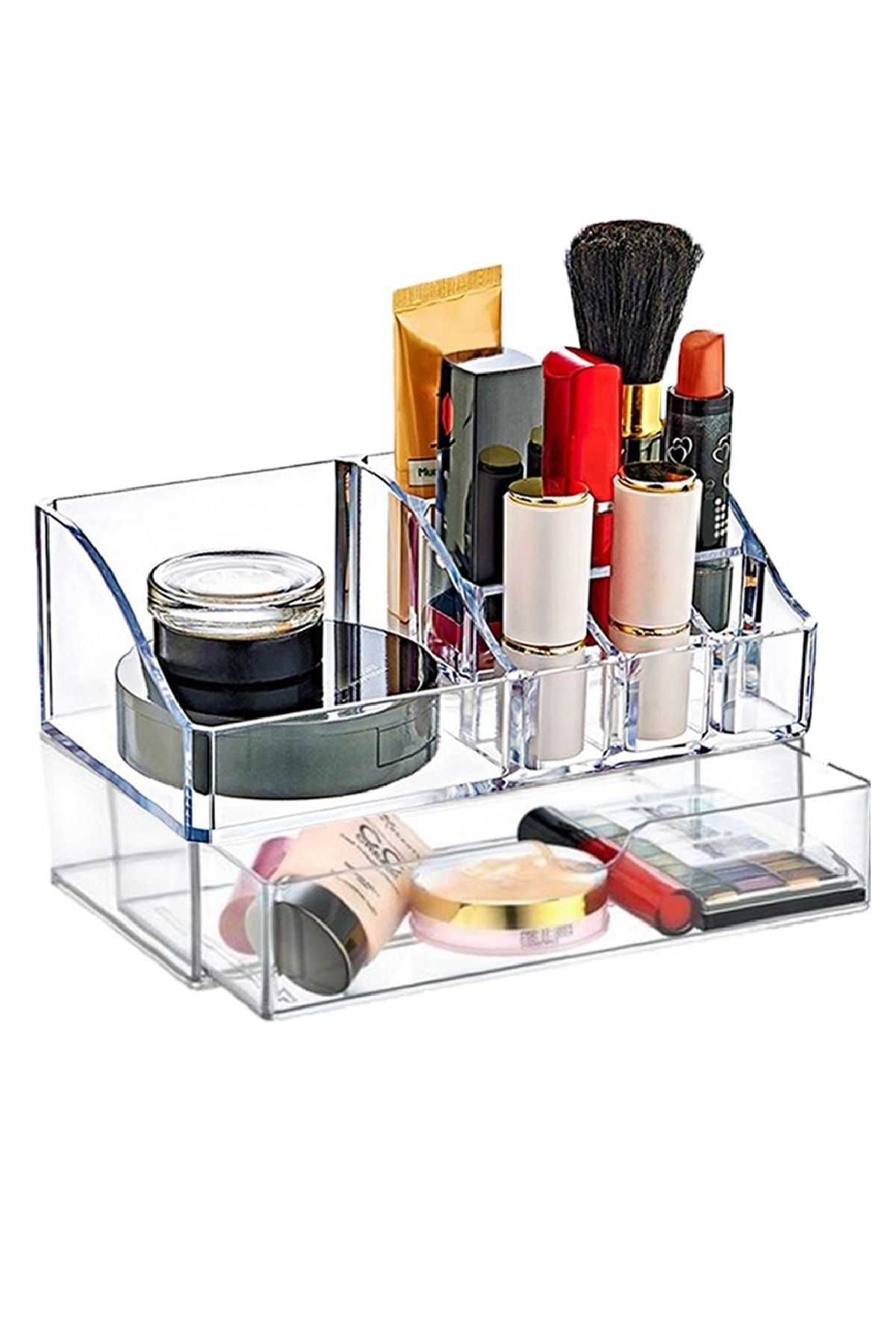 Meleni Home Piramit Çekmeceli Kozmetik Makyaj Organizer Düzenleyici ( 18*10*10,5 )