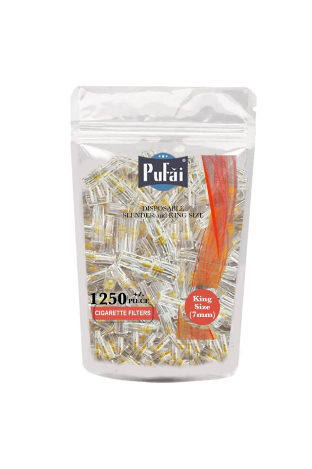 Pufai Slender Sigara Filtresi Tar Süzen 7mm Uyumlu Ağızlık 1250 Adet 1 Paket