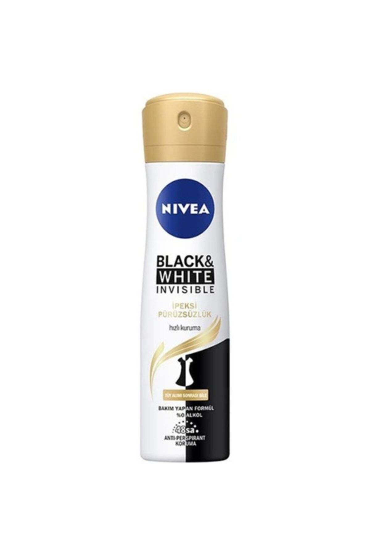 Nivea Deodorant Black & White Invisible Ipeksi Pürüzsüzlük 150 ml Kadın