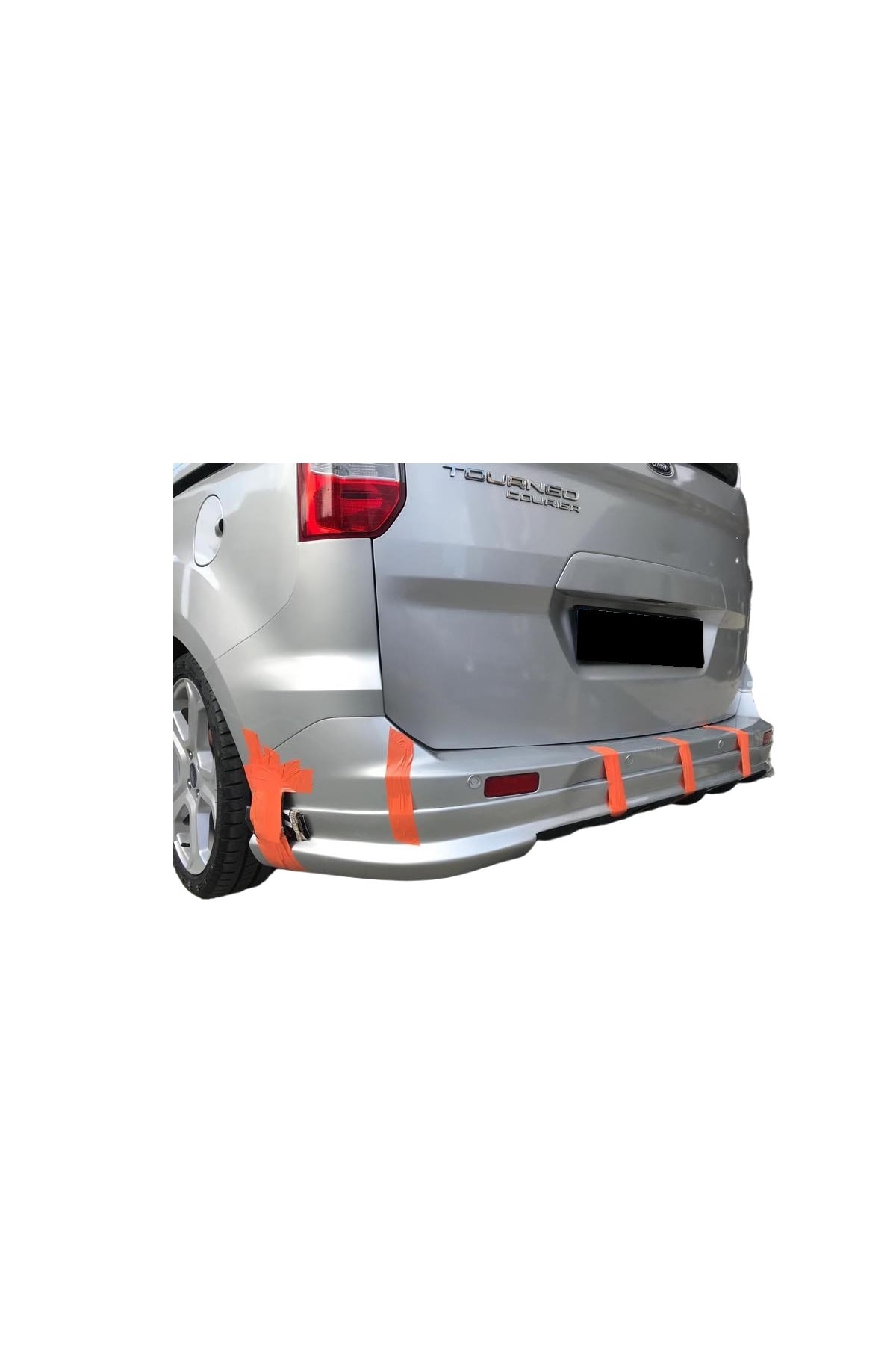 SM Auto Ford Tourneo Courier Arka Ek (PLASTİK) Boyasız Arka Tampon Eki, Difüzör