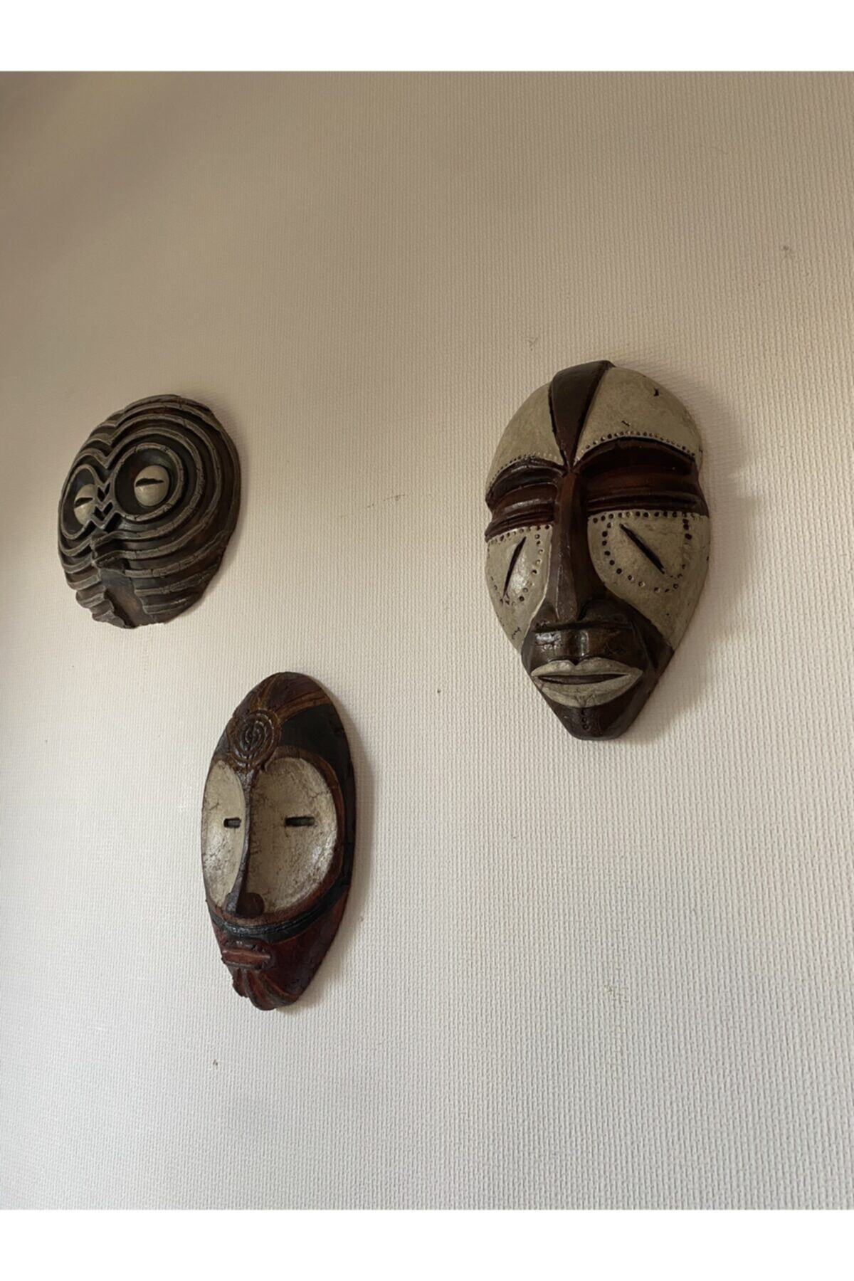 Loggosart The Wall Serisi - Üçlü Afrika Maskeleri
