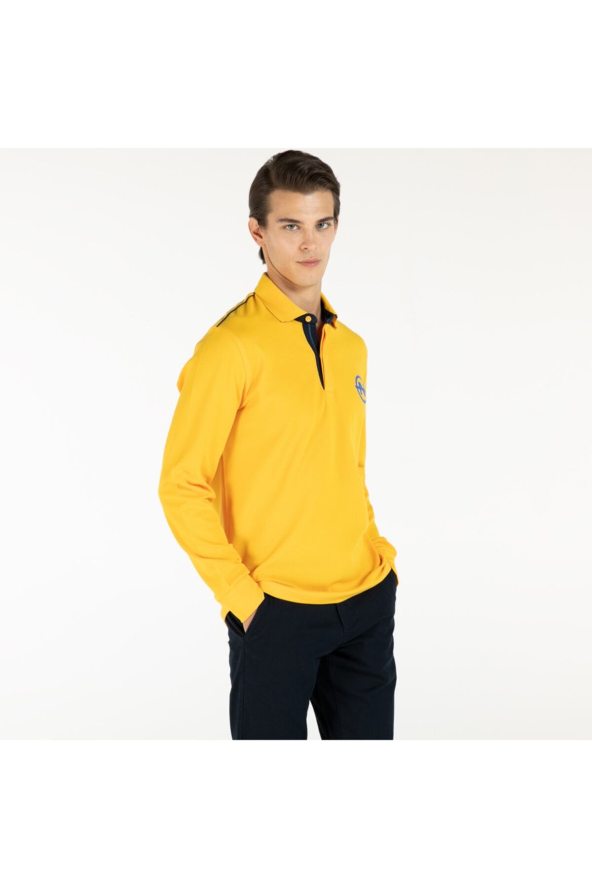 Nautica Nautıca Erkek Sarı Armürlü Polo