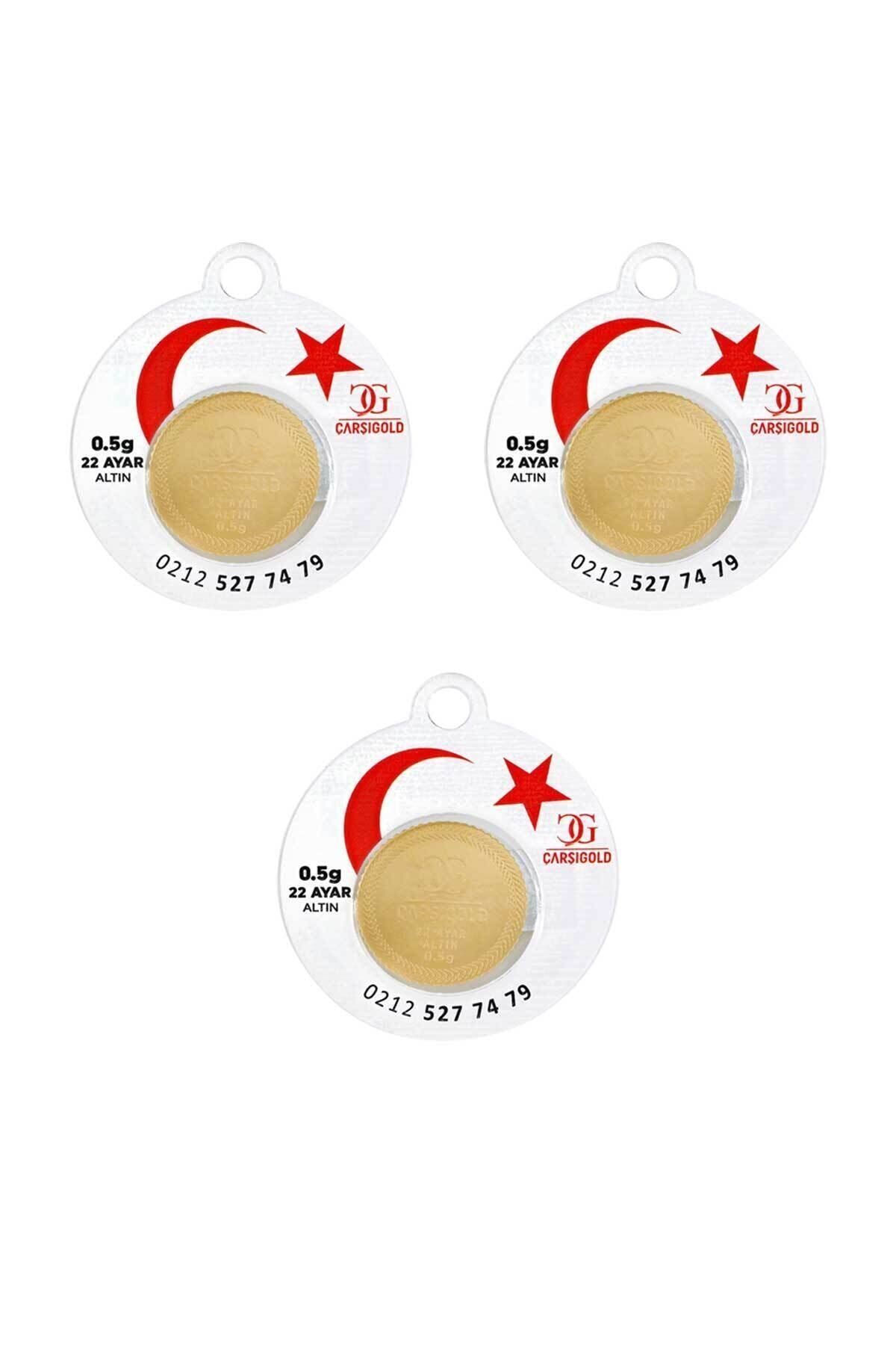 Tuğrul Kuyumculuk 3 Adet 0,50 Gram 22 Ayar Altın G000039
